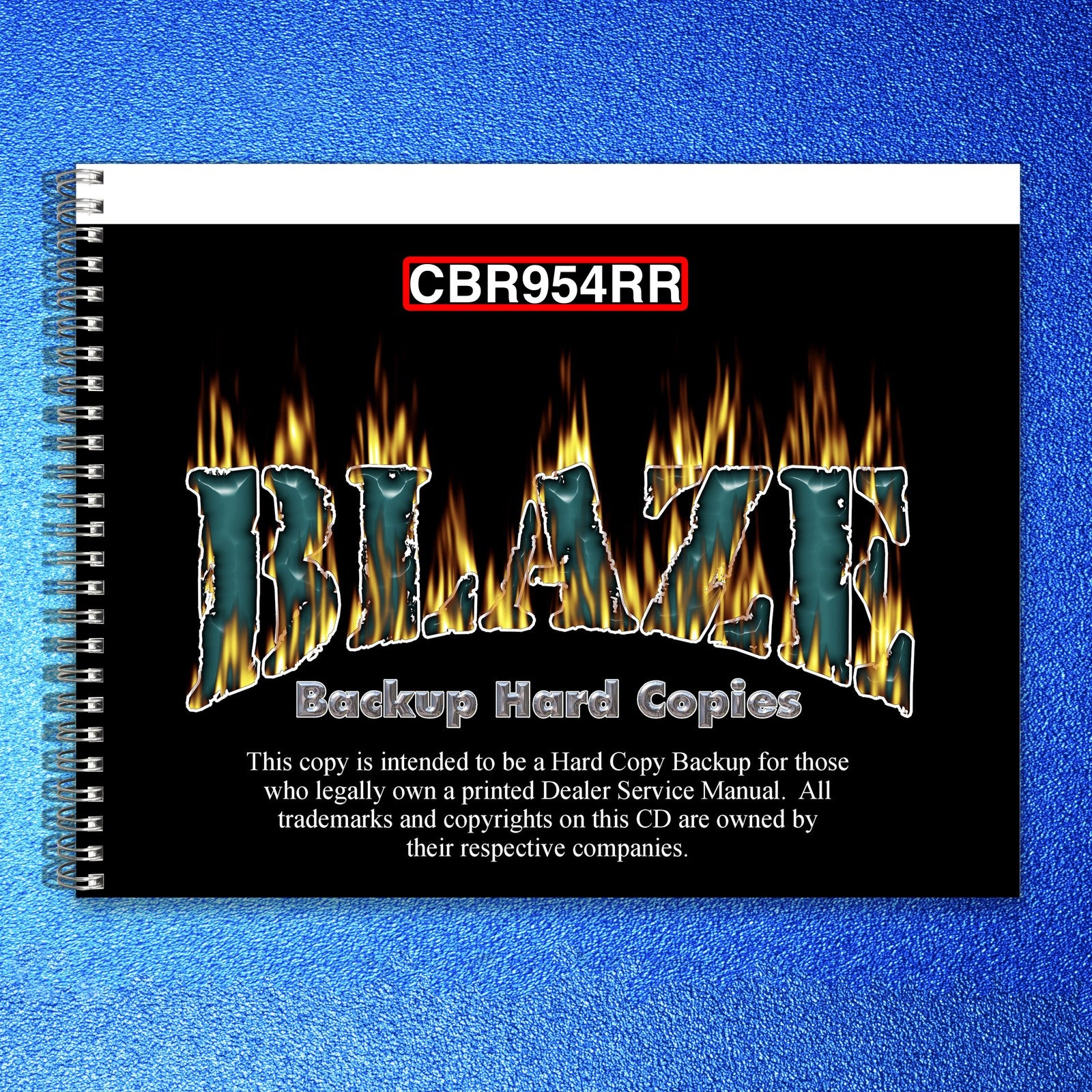 HONDA CBR954RR Service Manual 2002 - BOUND - COVERS - XL FOLDOUT PAGES