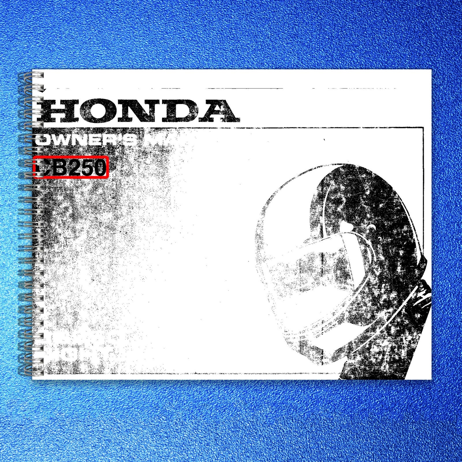 HONDA CB250 Motorcycle Owners Manual 1992 - BOUND - COVERS - XL FOLDOUT PAGES