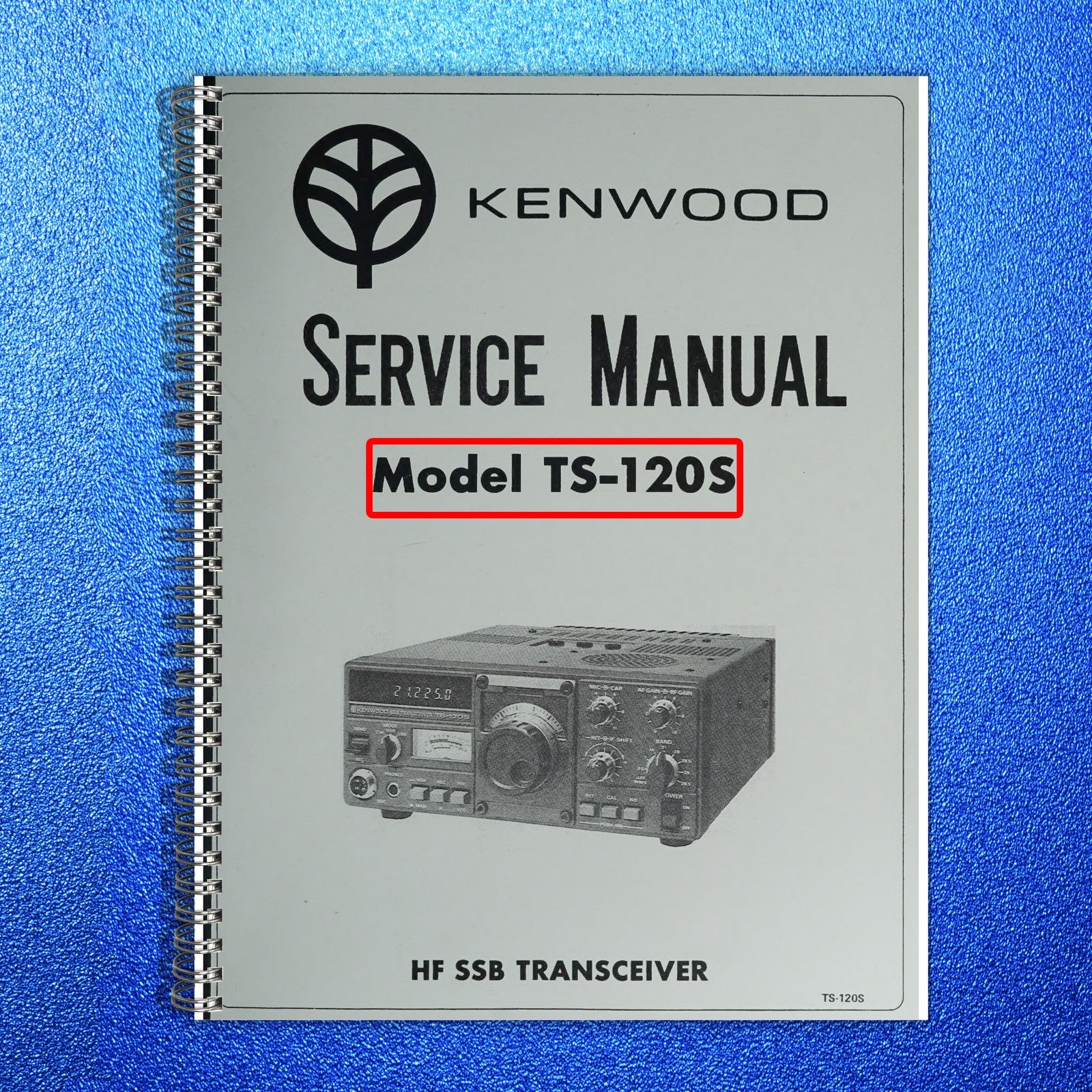 KENWOOD TS-120S HF SSB Transceiver Service Manual - BOUND - COVERS - XL FOLDOUTS
