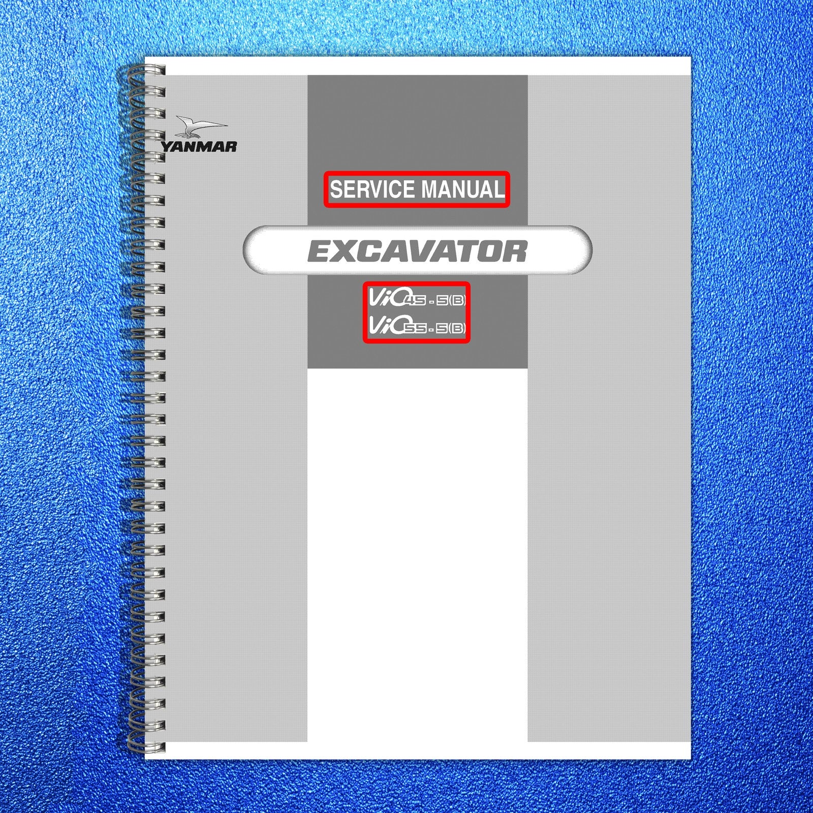 YANMAR ViO45-5 ViO45-5B ViO55-5 ViO55-5B Service Manual, BOUND, COVERS, FOLDOUTS