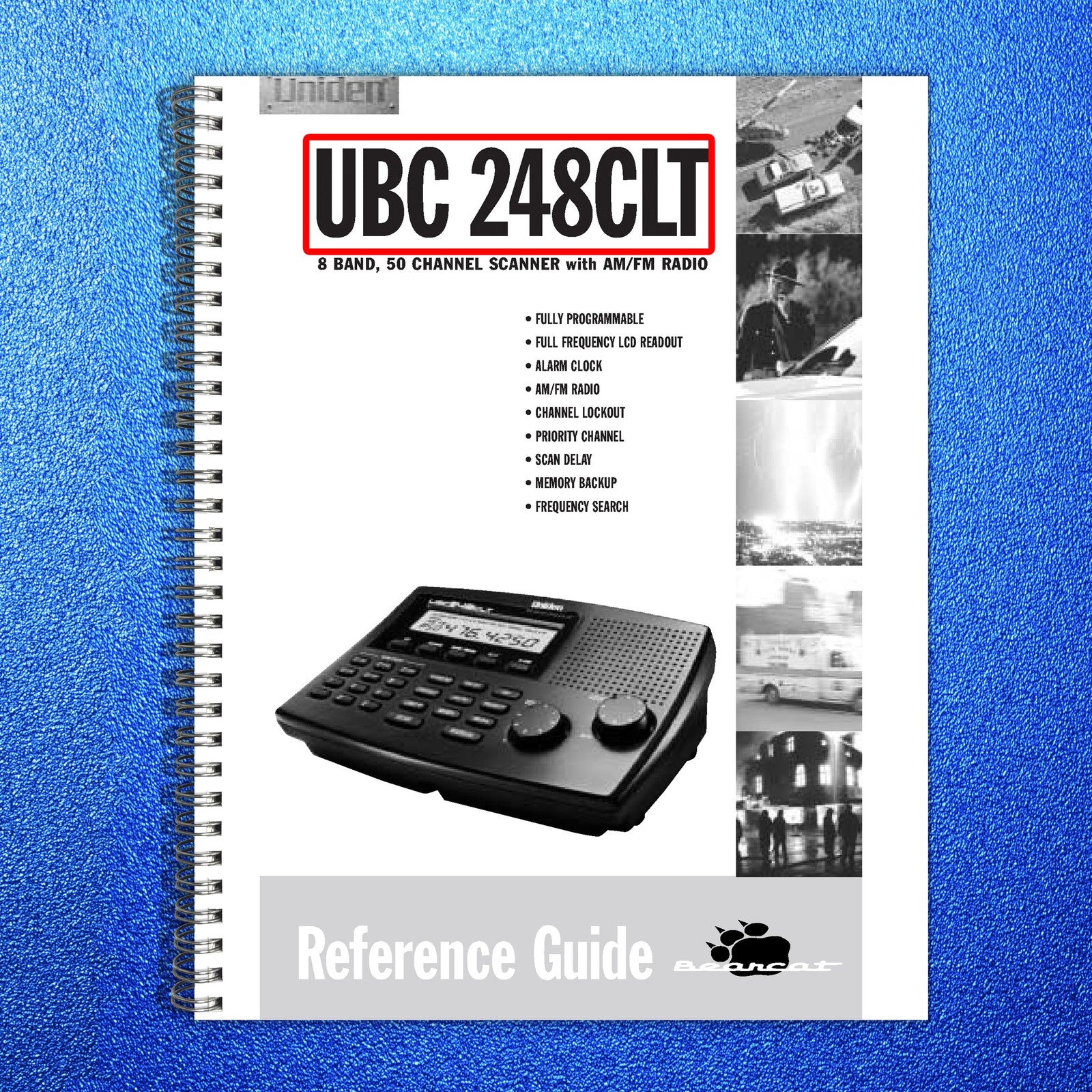 UNIDEN Bearcat UBC248CLT Scanner User Manual - STEEL WIRE BOUND - TOUGH COVERS