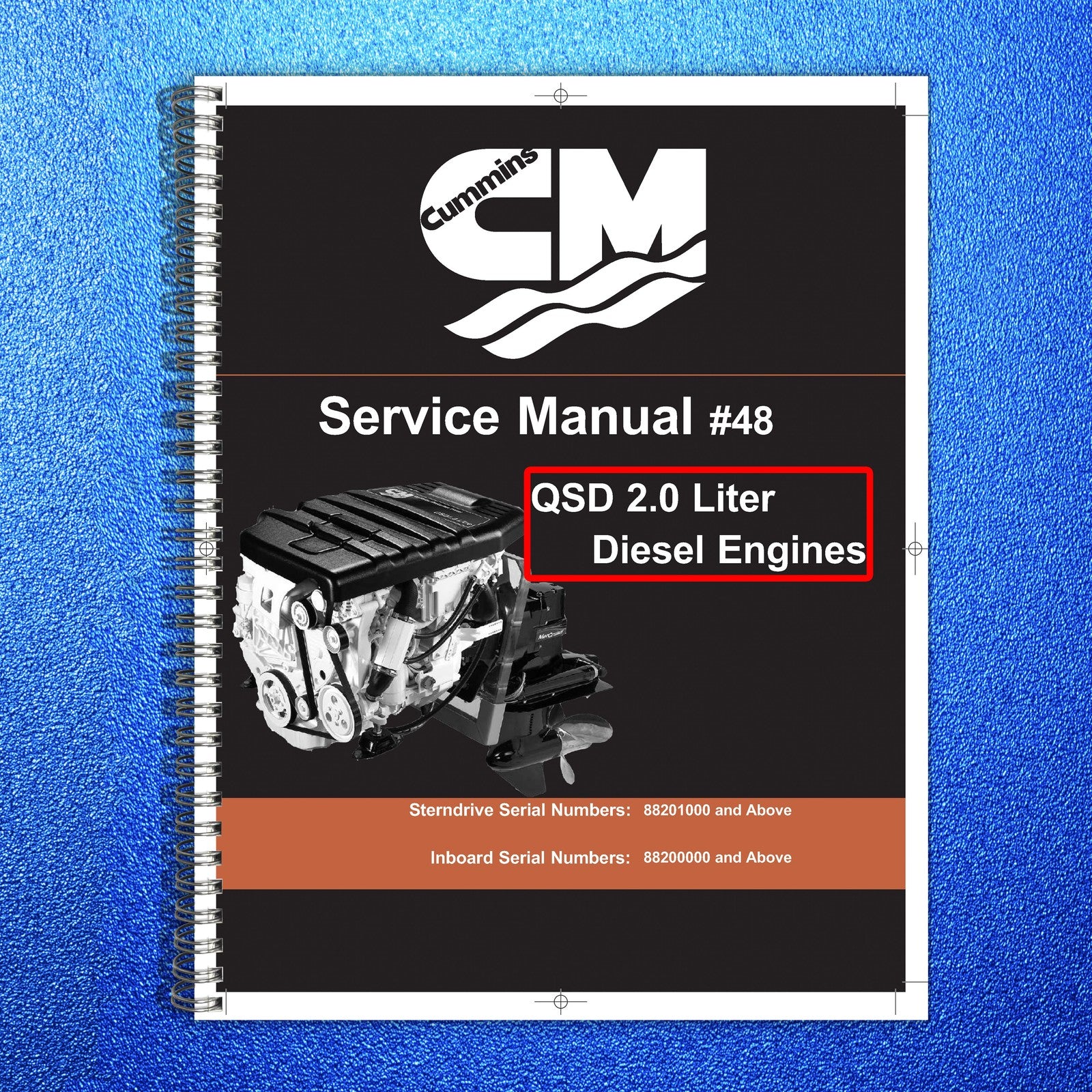 MERCURY MERCRUISER QSD 20 Liter Diesel Engine Service Manual 2007 - WIRE BOUND