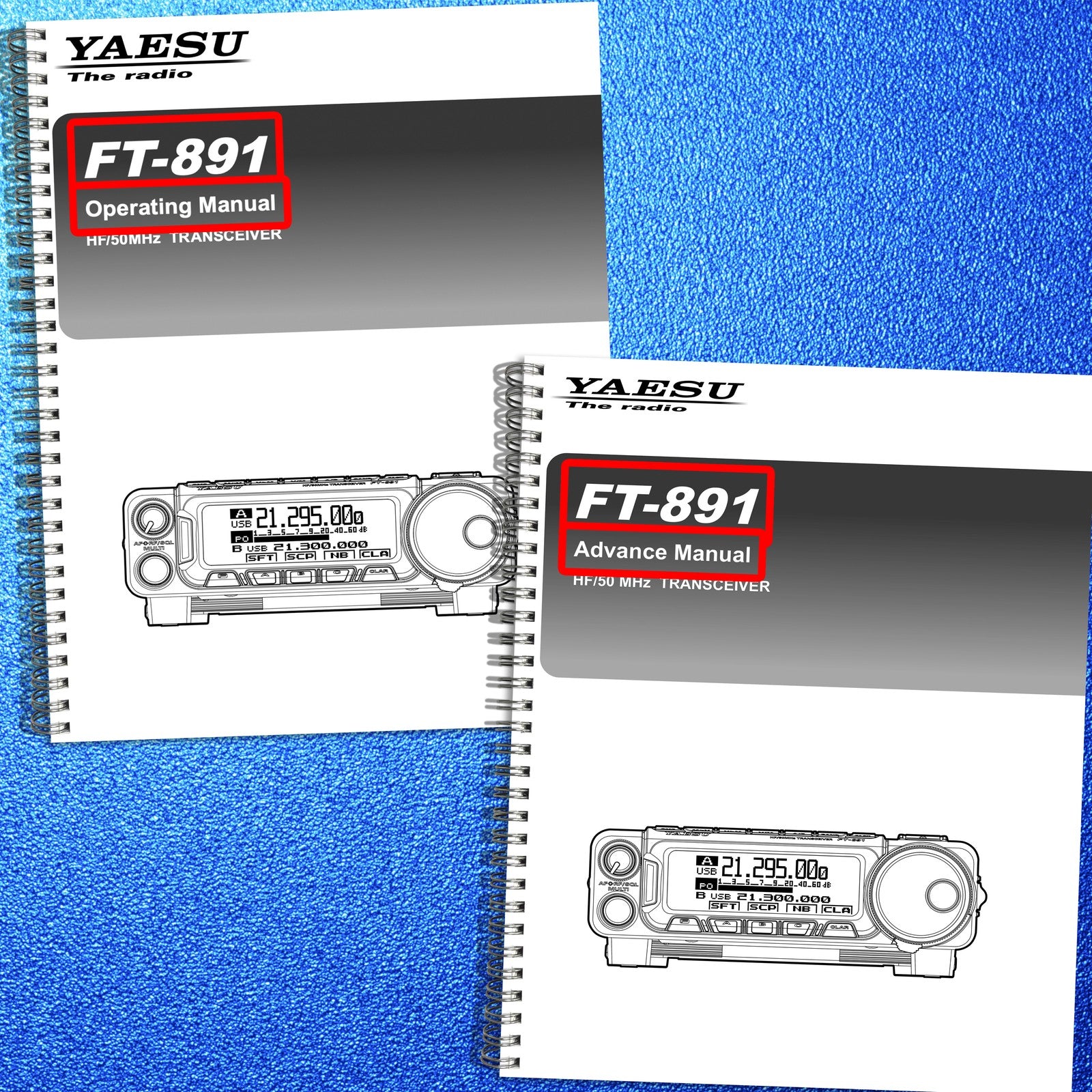 YAESU FT-891 Operating & Advanced Manual Bundle - WIRE BOUND - TOUGH COVERS