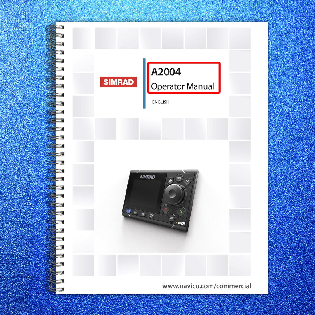 SIMRAD A2004 OPERATOR MANUAL - STEEL WIRE BOUND - PROTECTIVE COVERS