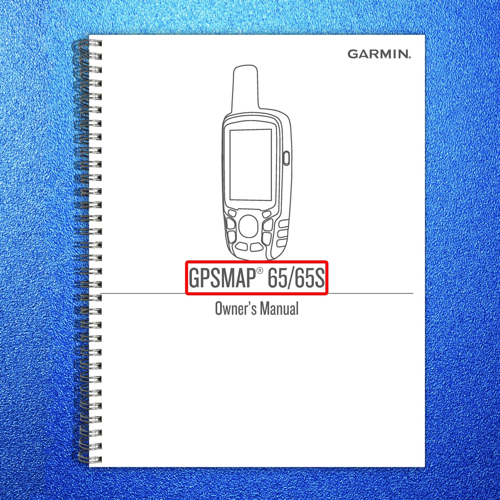 GARMIN GPSMAP 65 65S Owners Manual 2020 - STEEL WIRE BOUND - PROTECTIVE COVERS