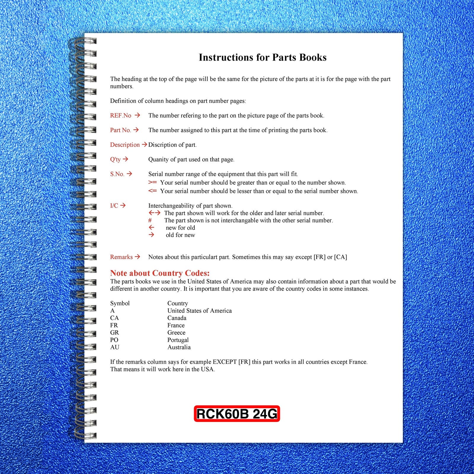 KUBOTA RCK60B-24G Parts Manual - STEEL WIRE BOUND - PROTECTIVE COVERS