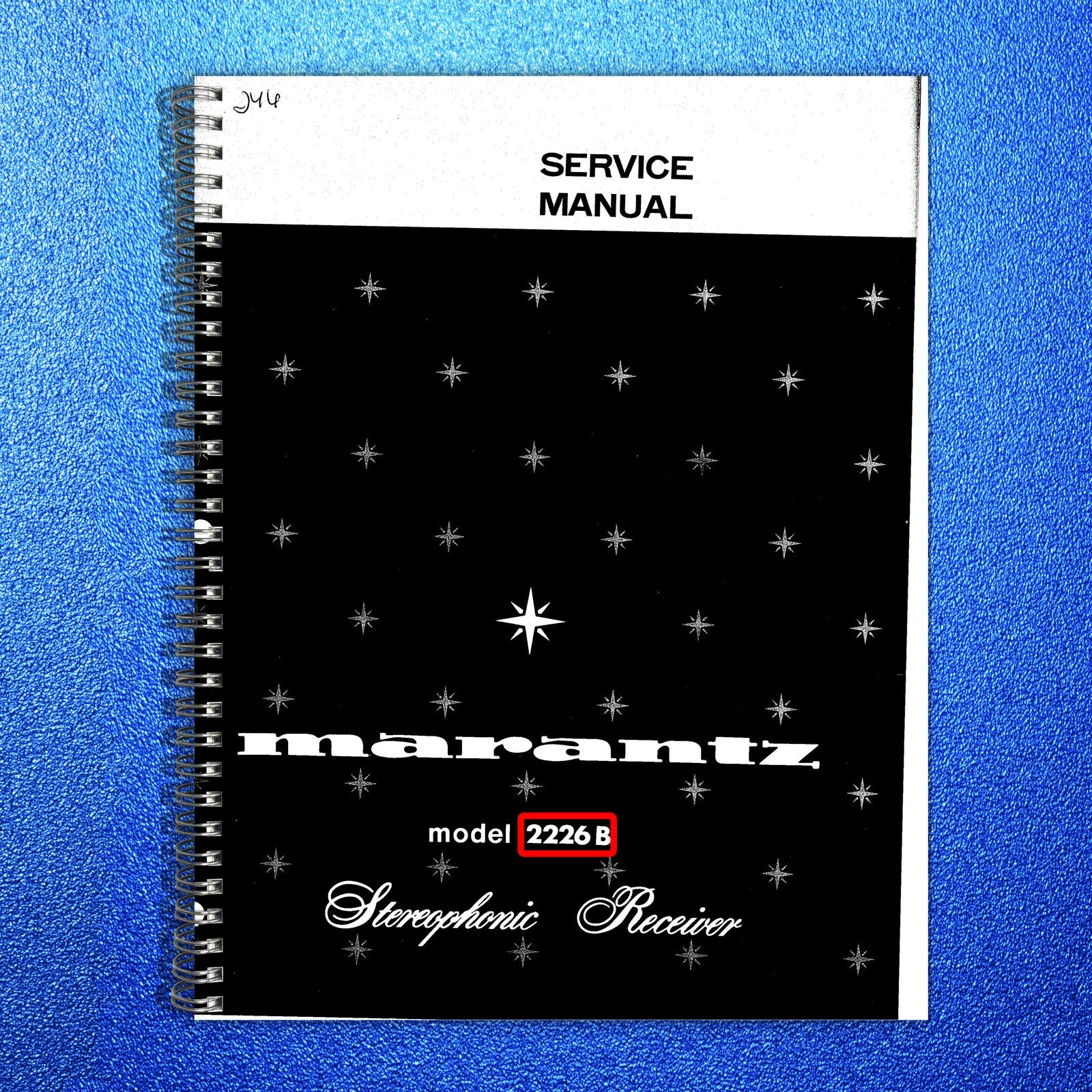 MARANTZ 2226 B Stereo Receiver Service Manual - BOUND - COVERS - XL FOLDOUTS