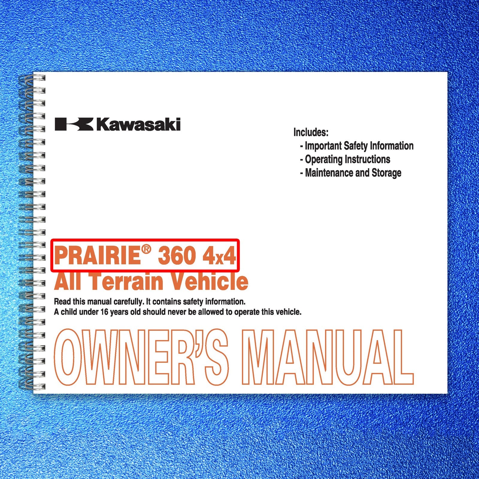 ARCTIC CAT Prairie 360 4x4 Owners Manual 2010 - STEEL WIRE BOUND - TOUGH COVERS