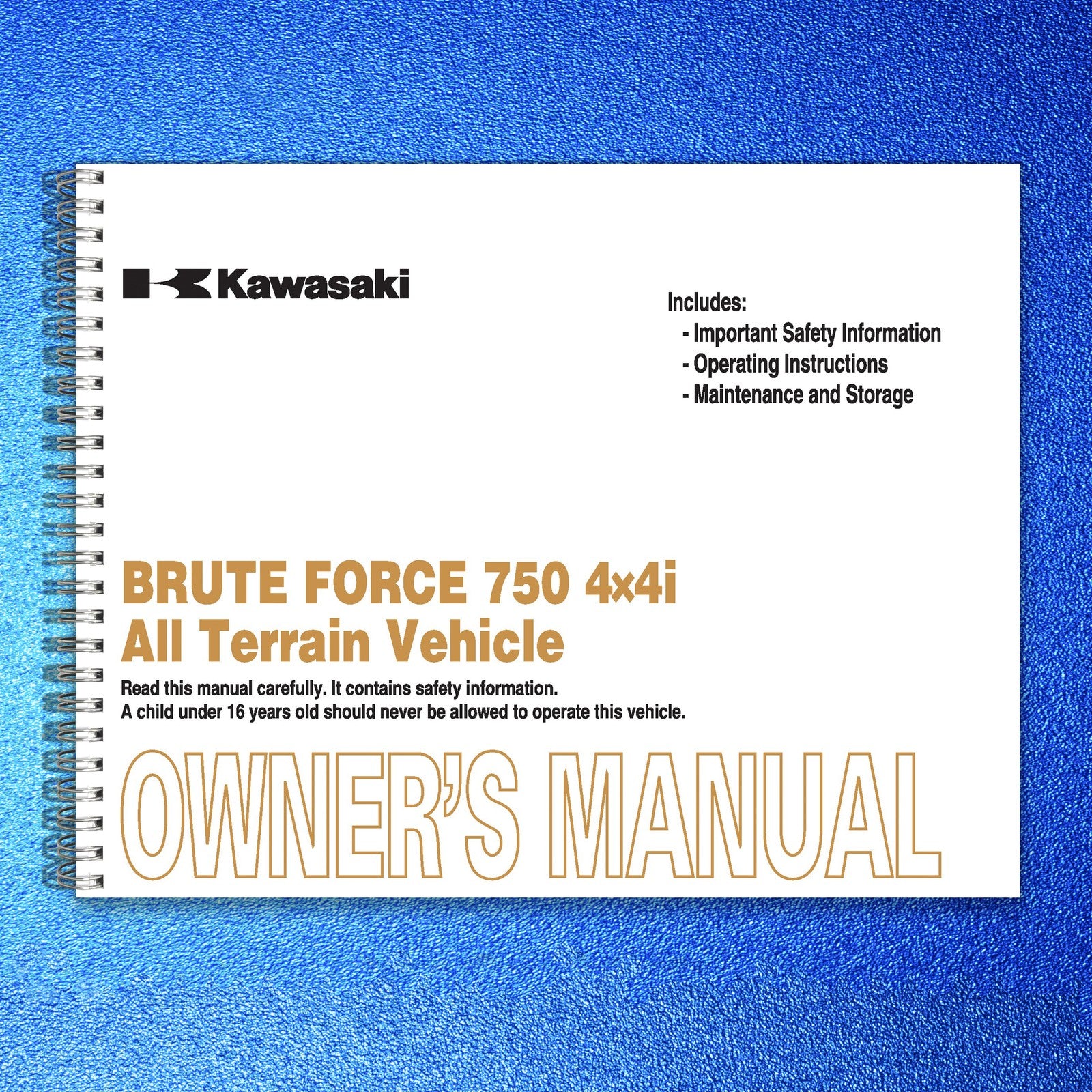 KAWASAKI ATV Quick Reference Guide Owners Manual 2010 - WIRE BOUND - COVERS
