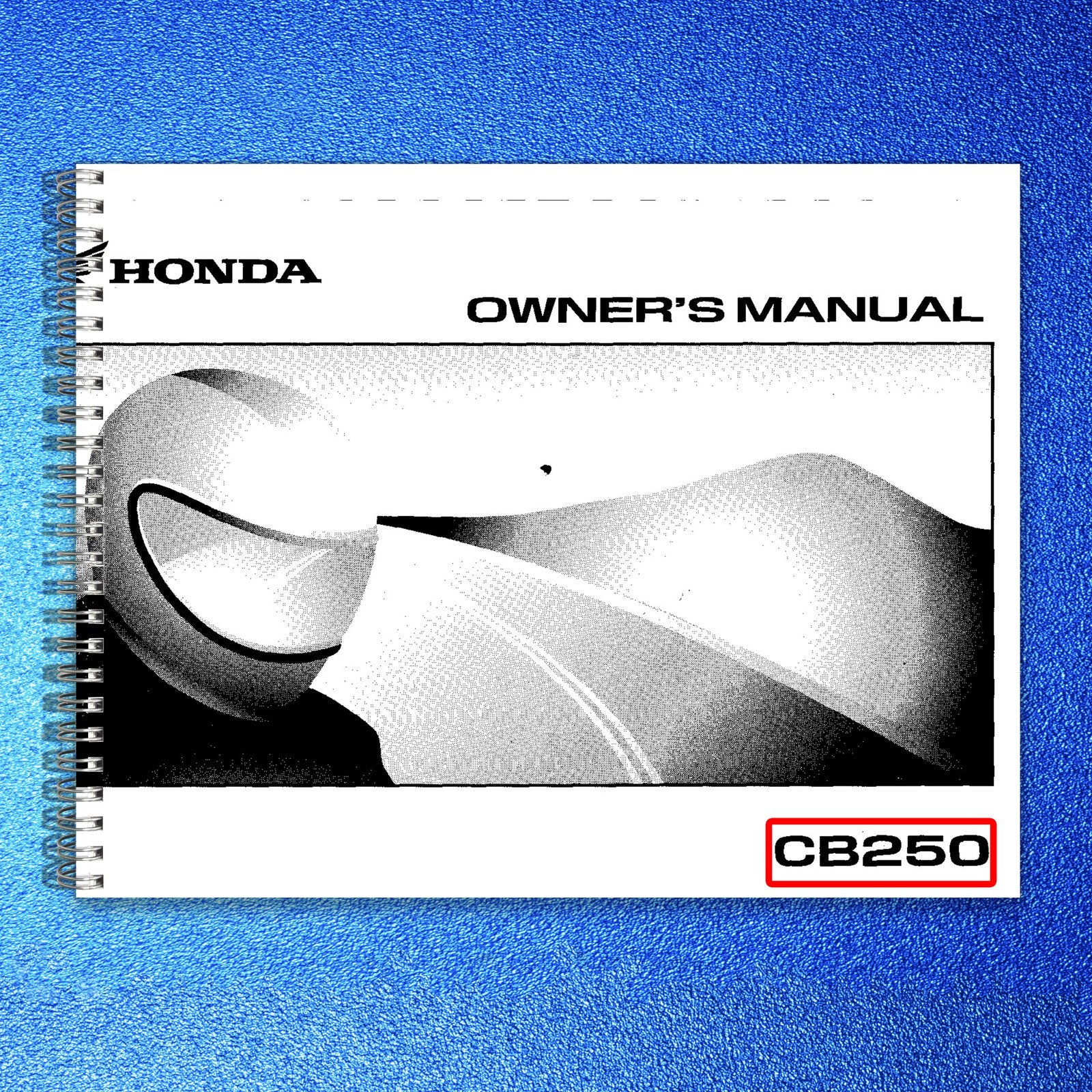 HONDA CB250 Motorcycle Owners Manual 2002 - BOUND - COVERS - XL FOLDOUT PAGES