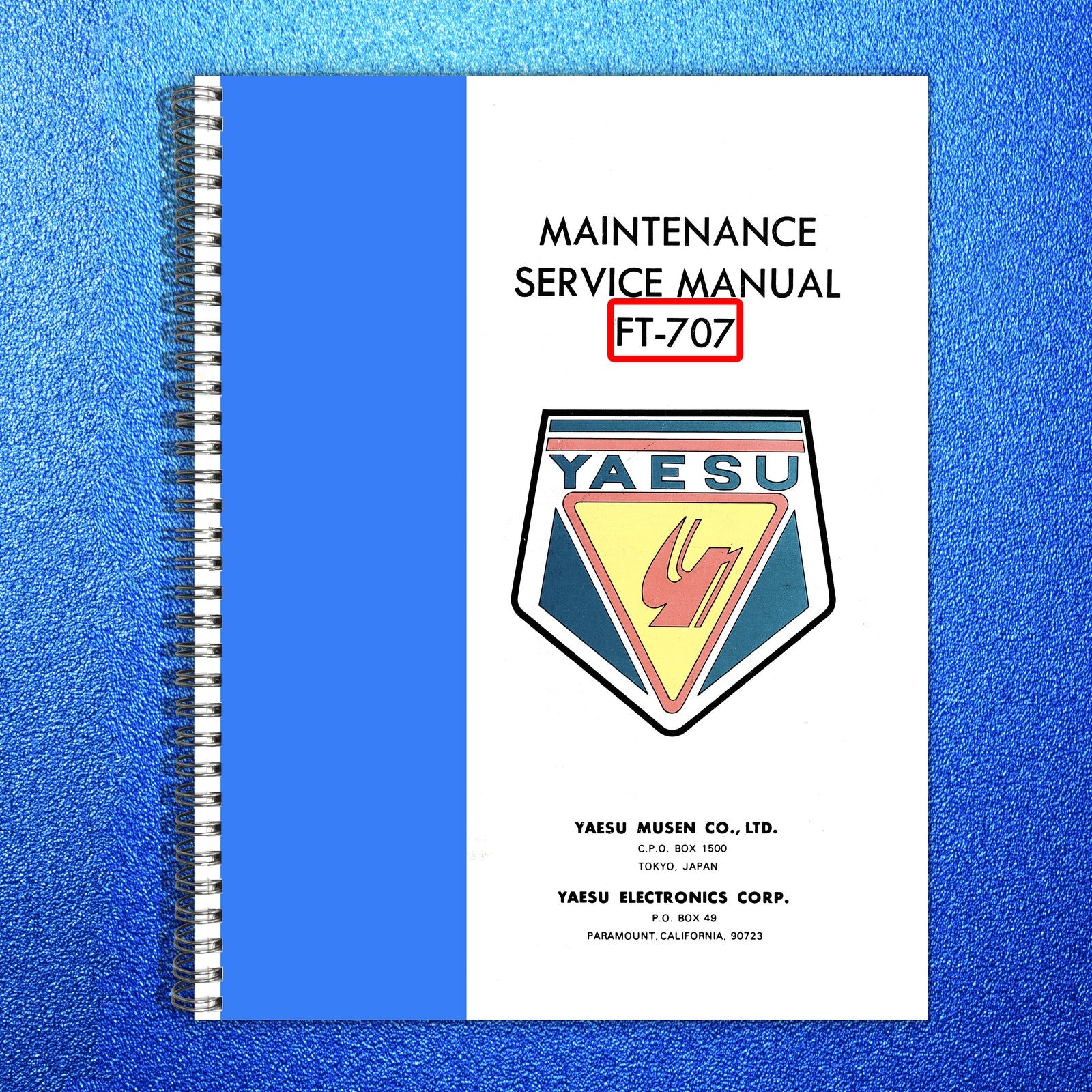 YAESU FT-707 Service Manual - BOUND - COVERS - XL FOLDOUT PAGES