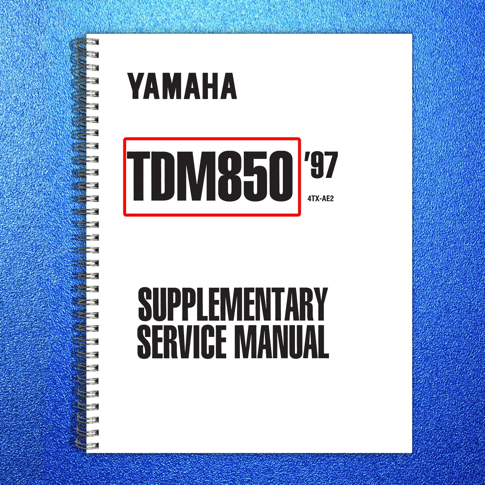 YAMAHA 1997 TDM850 Supplementary Service Manual - BOUND - COVERS - XL FOLDOUTS