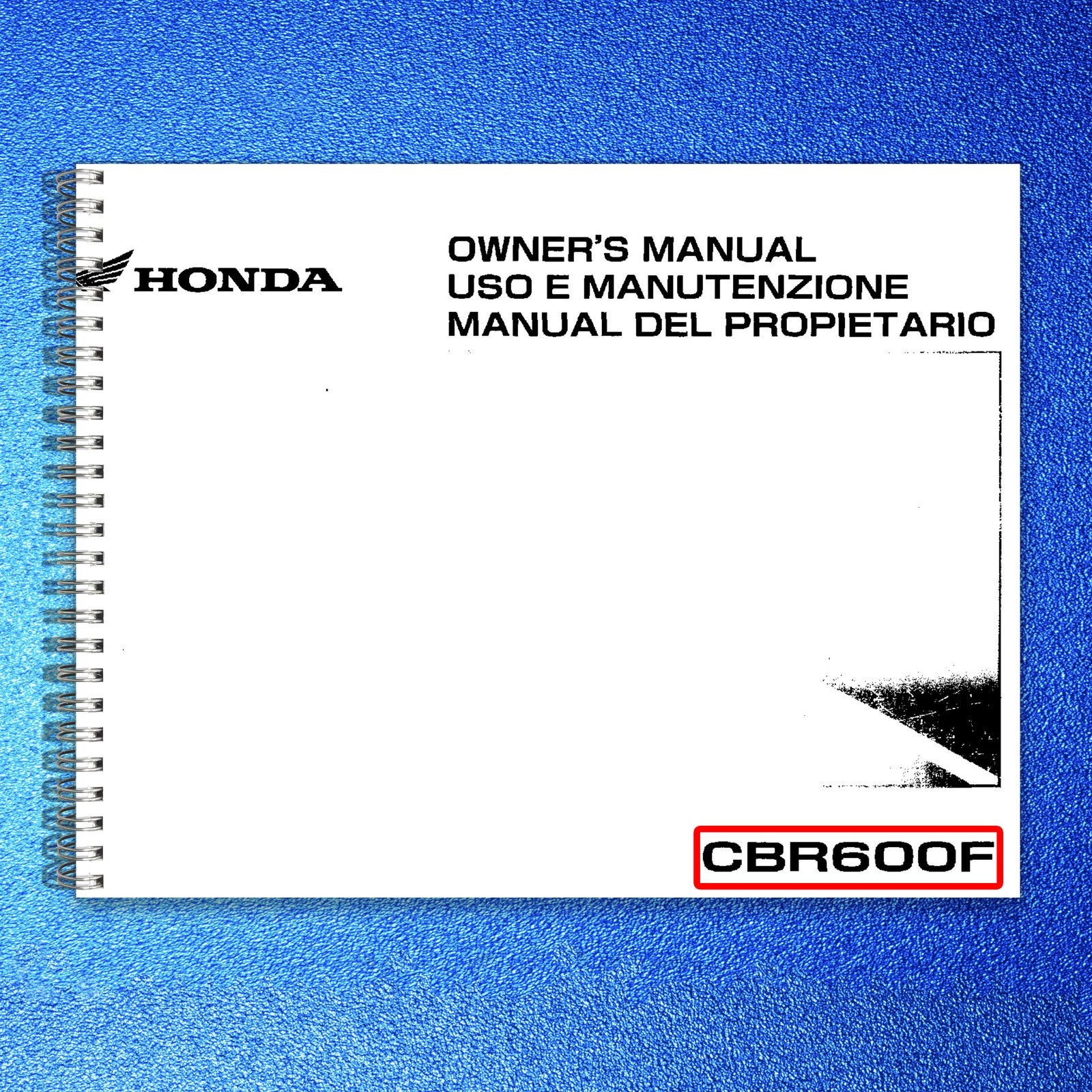 HONDA CBR600F Motorcycle Owners Manual 2005 - BOUND - COVERS - XL FOLDOUT PAGES