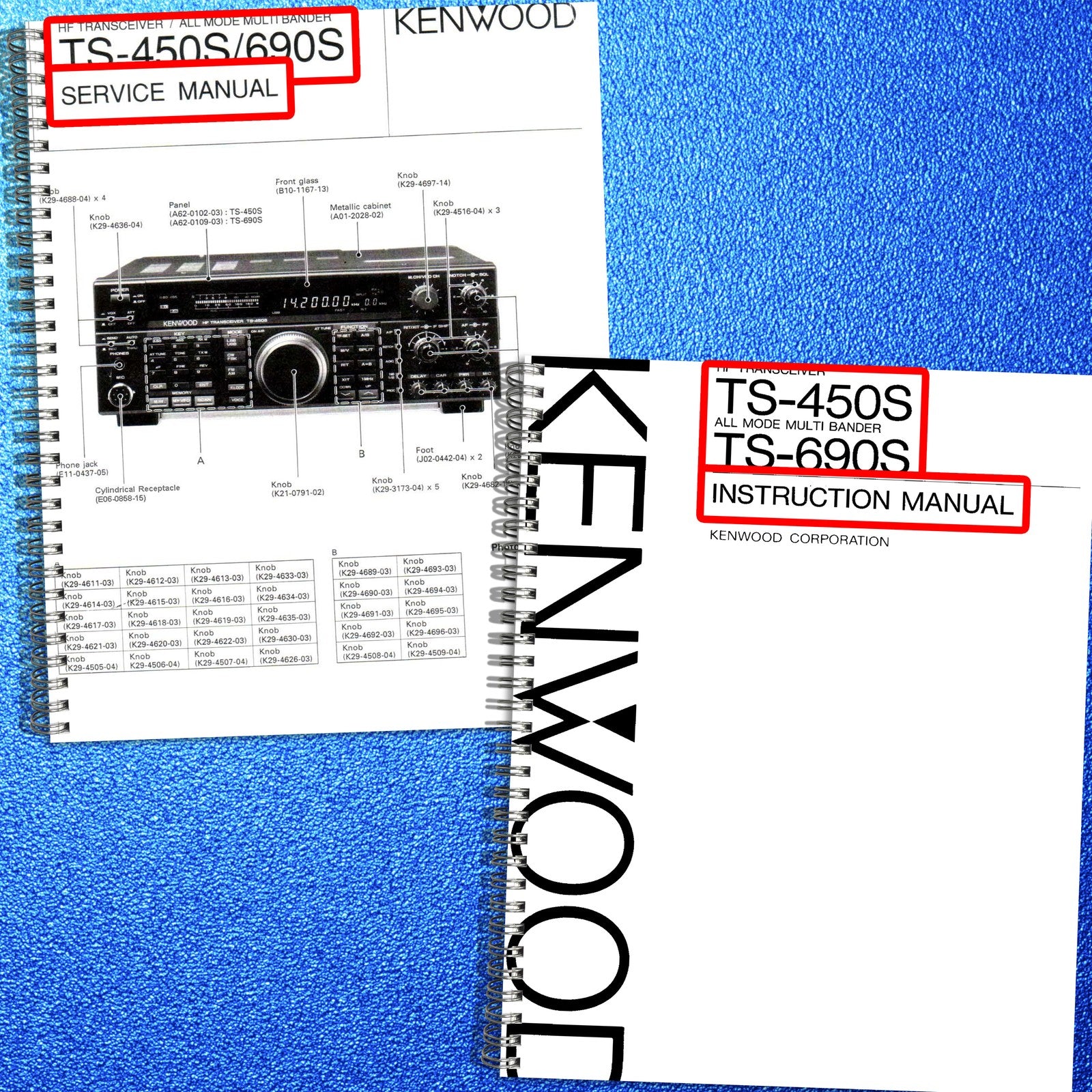 KENWOOD TS-450S TS-690S Service & Operators Manual BUNDLE - WIRE BOUND - COVERS