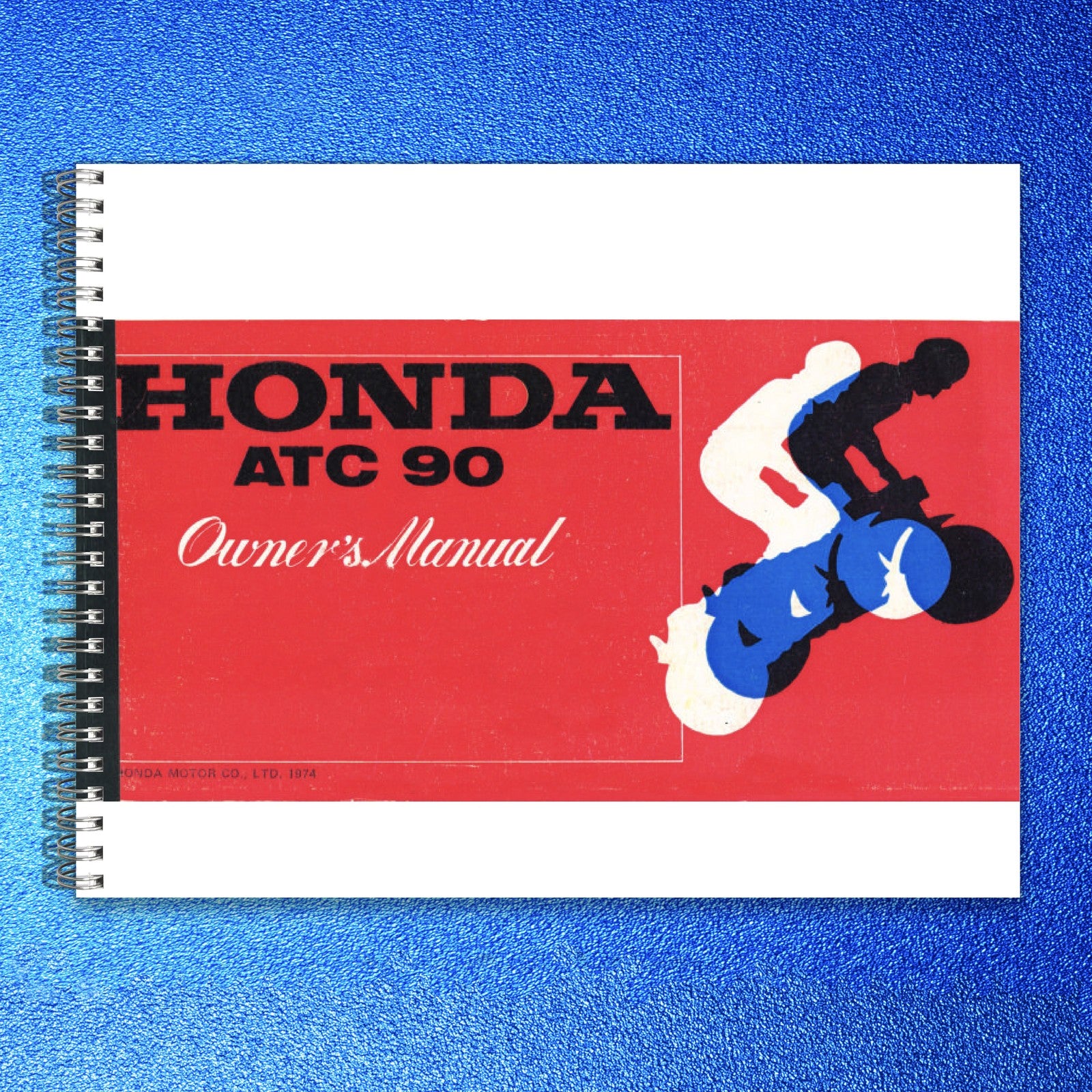 HONDA ATC90 Three-Wheeler Owners Manual 1974 - STEEL WIRE BOUND - TOUGH COVERS