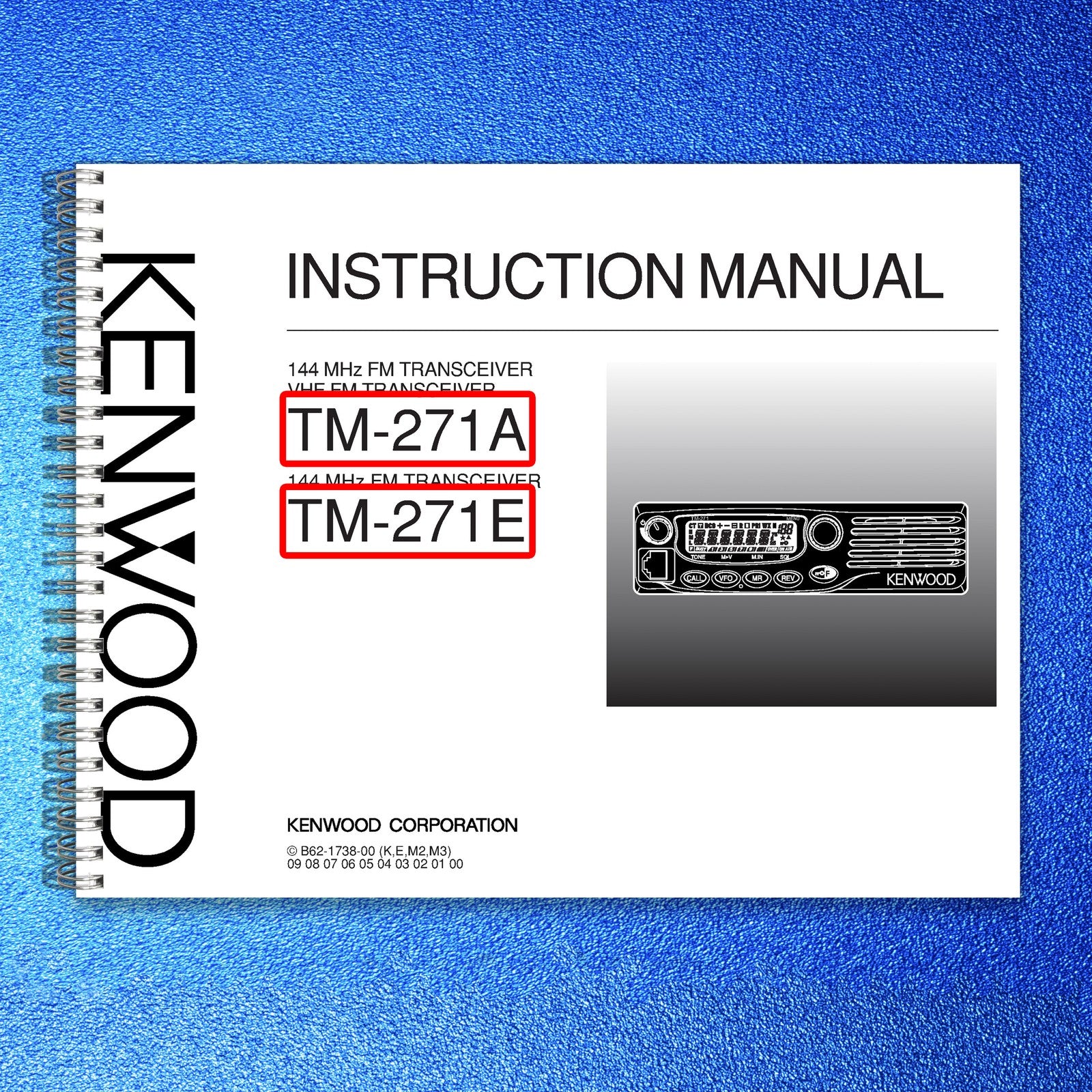 KENWOOD TM-271A TM-271E VHF FM Transceiver Instruction Manual - WIRE BOUND