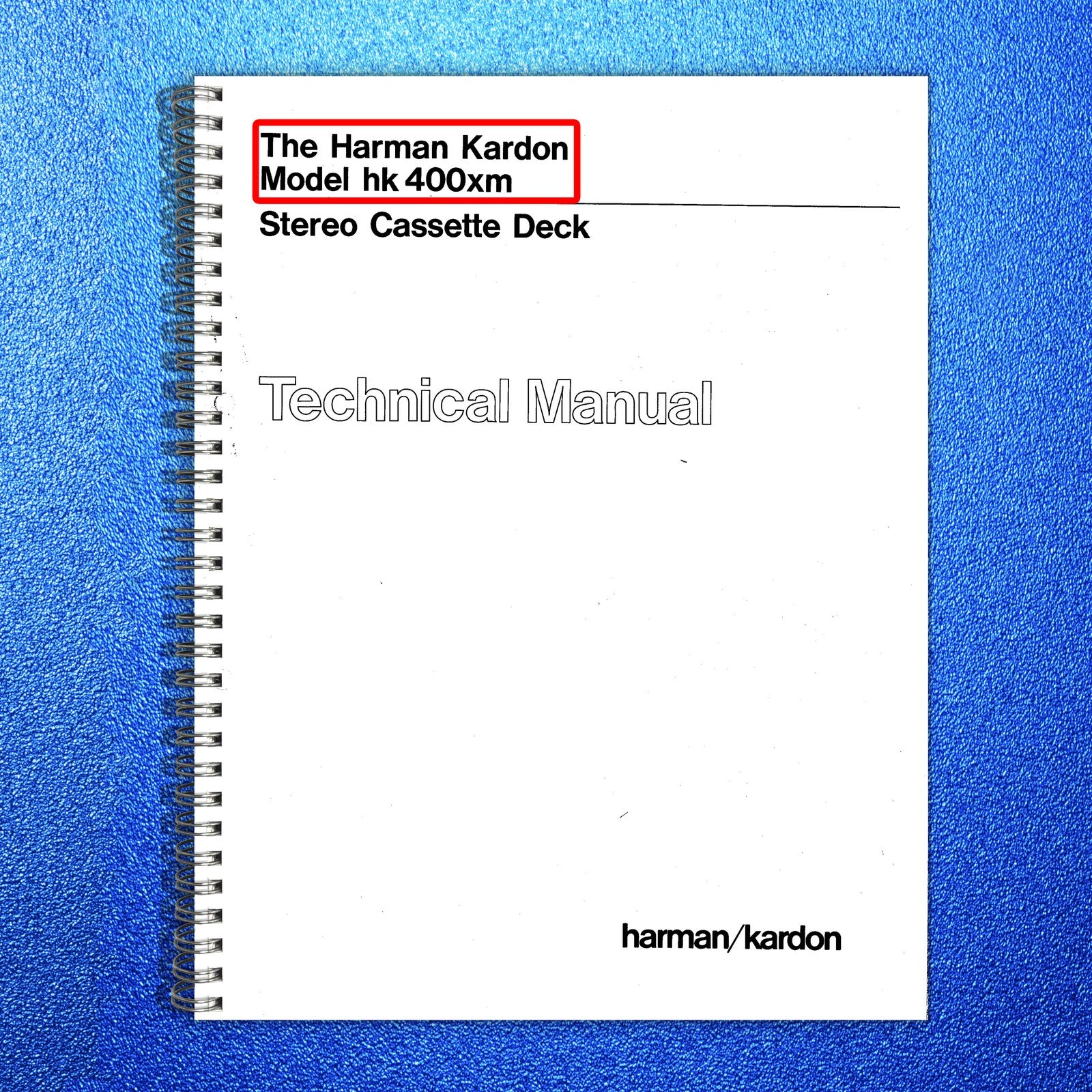 HARMAN KARDON HK400XM Stereo Cassette Deck Technical Manual, FOLDOUTS