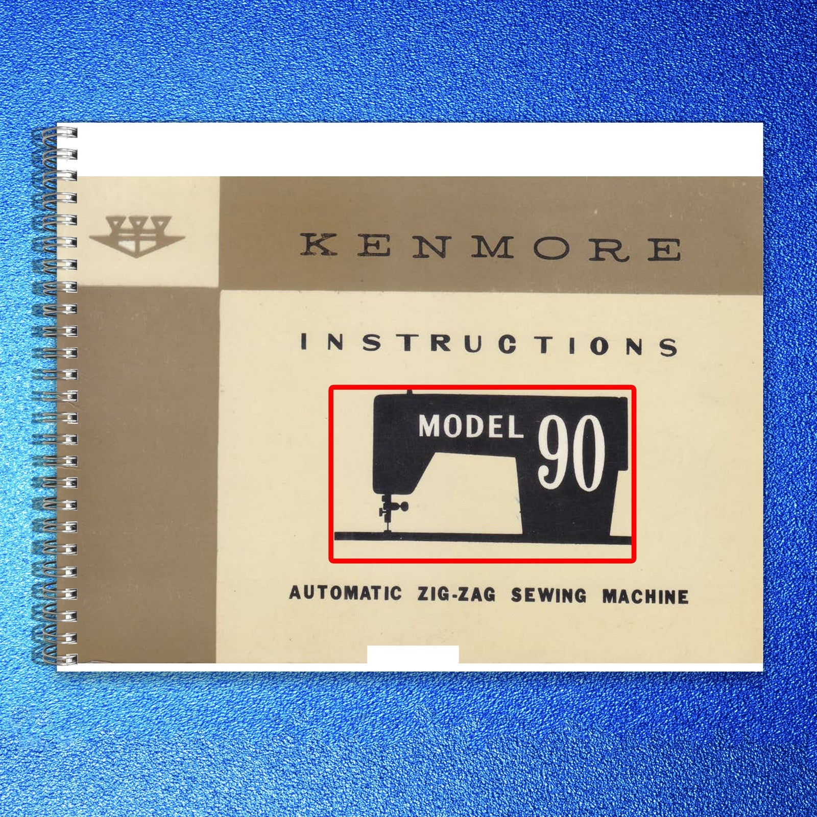 KENMORE 15890 Sewing Machine Instruction Manual - WIRE BOUND - TOUGH COVERS
