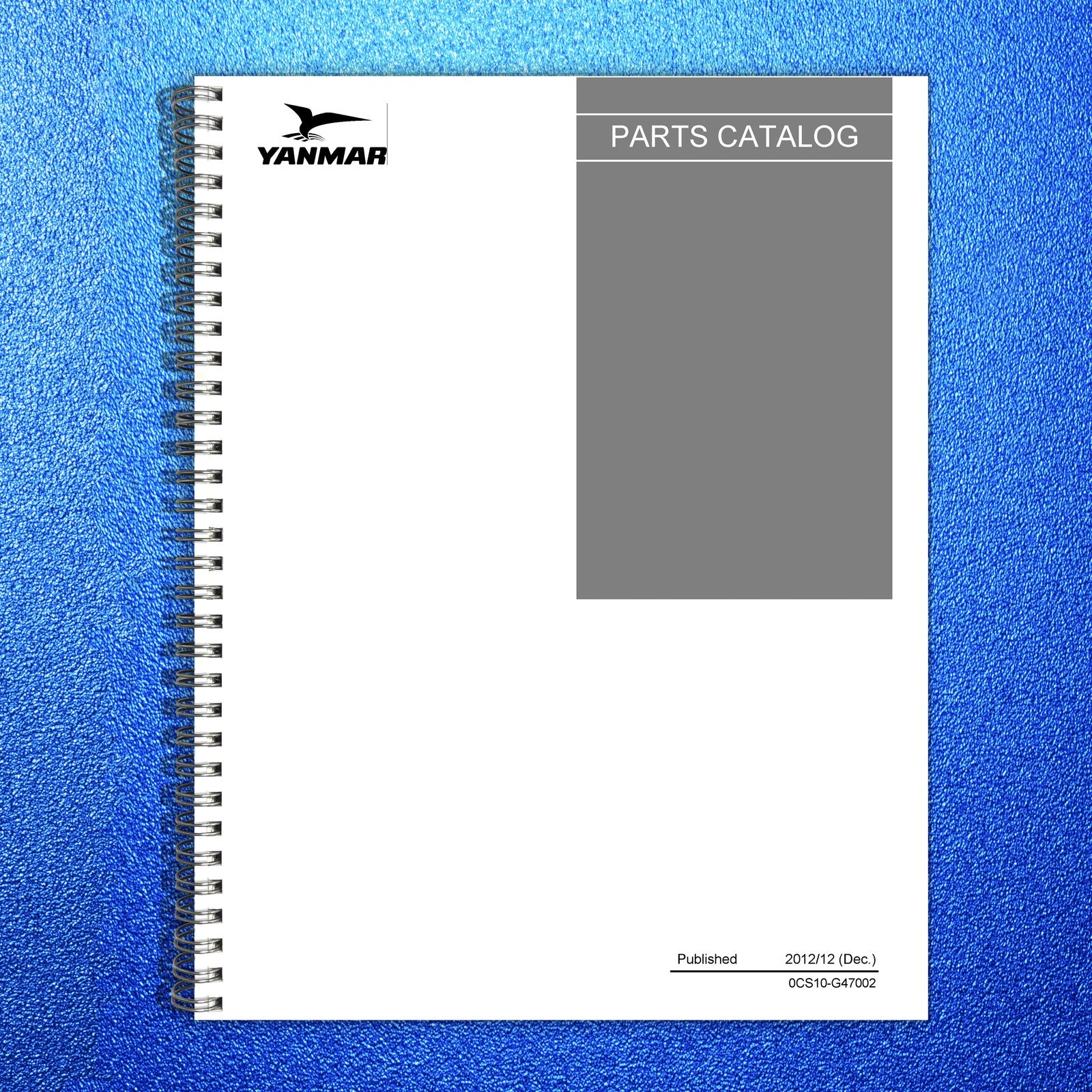 YANMAR Crawler Carrier CR30R-US Parts Catalog Manual 2012 - WIRE BOUND - COVERS
