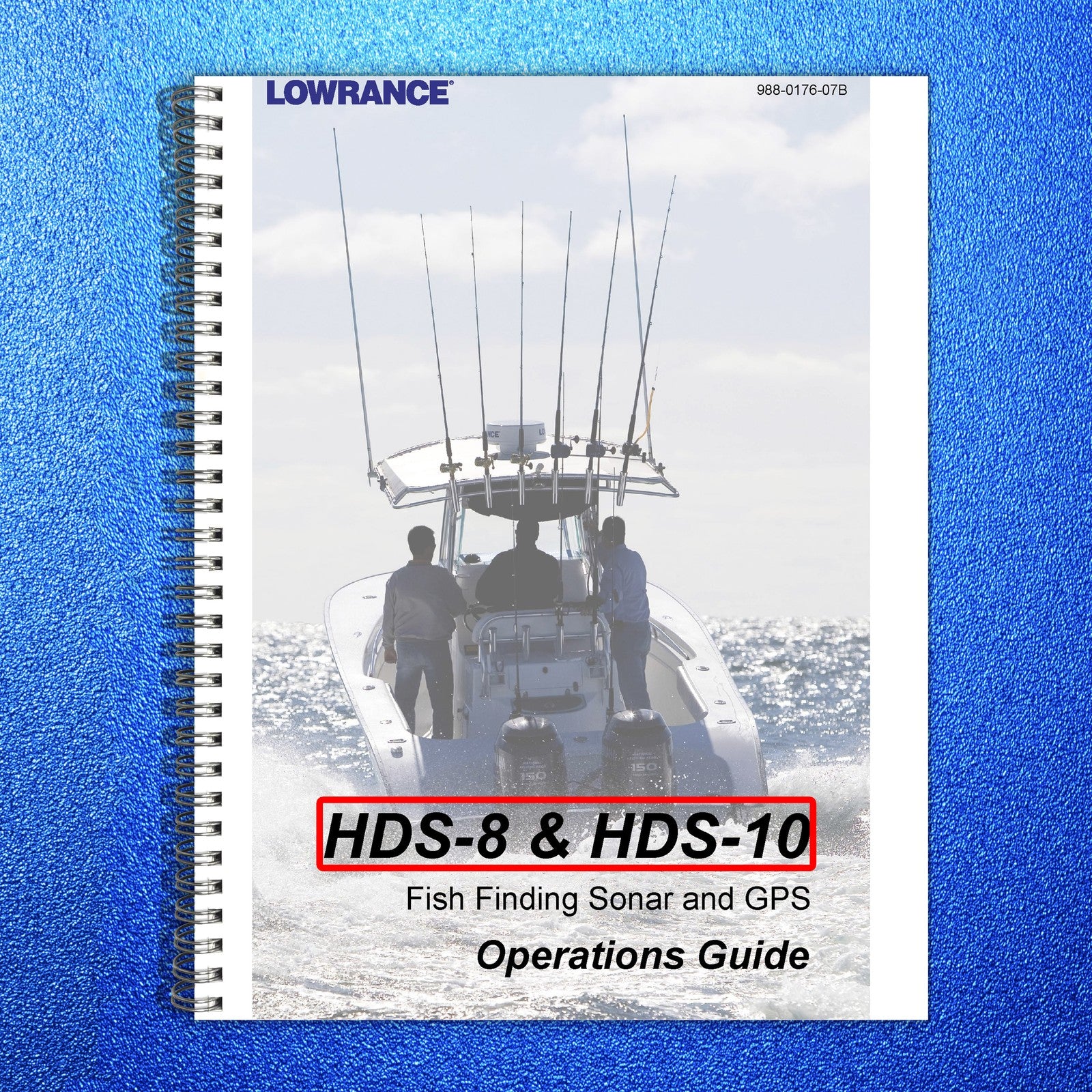 LOWRANCE HDS-8 HDS-10 Fish Finding Sonar And GPS Operations Manual - WIRE BOUND