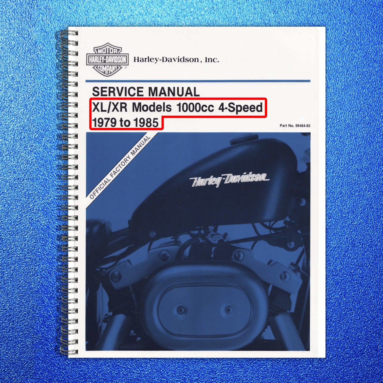 HARLEY-DAVIDSON XL XR Sportster 1000cc Service Manual 1979 To 1985, FOLDOUTS