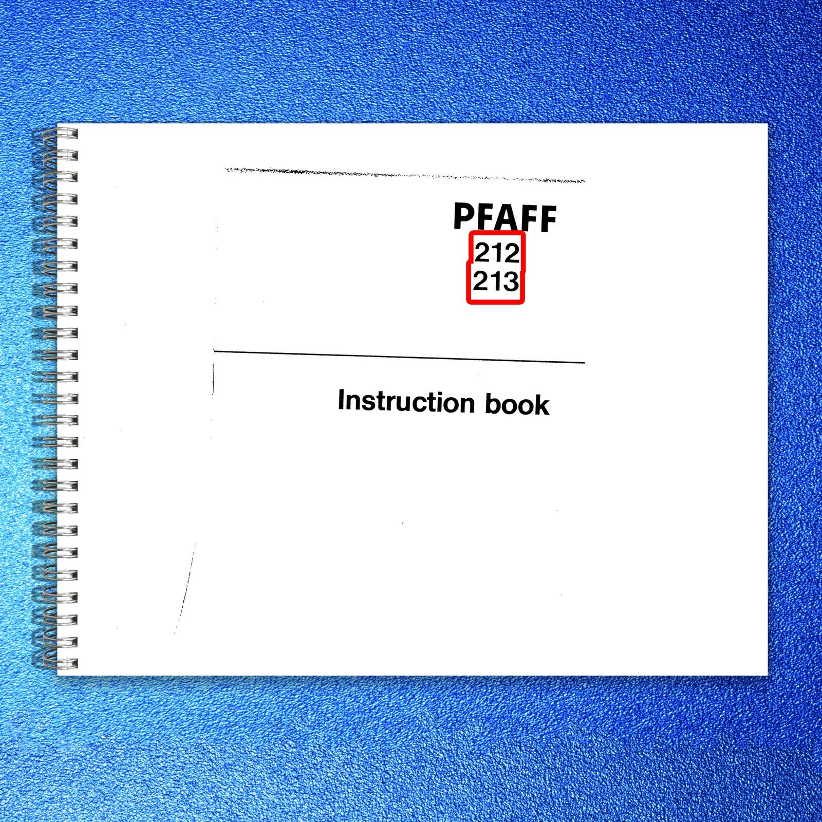 PFAFF 212 213 Instruction Book Manual - STEEL WIRE BOUND - PROTECTIVE COVERS