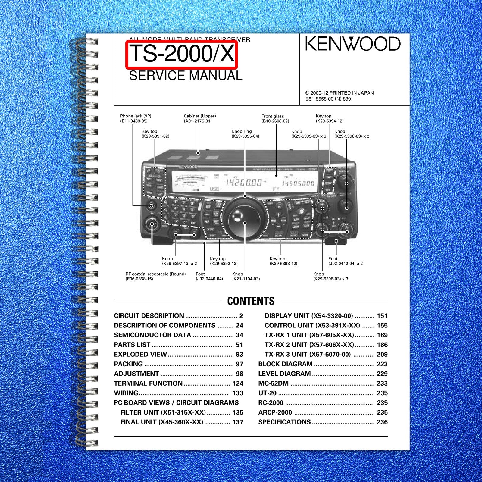 KENWOOD TS-2000 TS-2000X Transceiver Service Manual 2000, FOLDOUTS