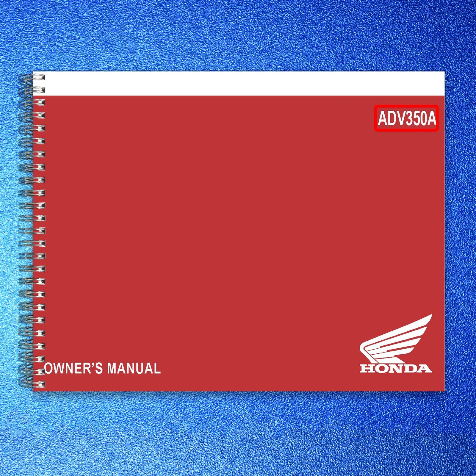 HONDA ADV350A Scooter Owners Manual 2025 - STEEL WIRE BOUND - PROTECTIVE COVERS