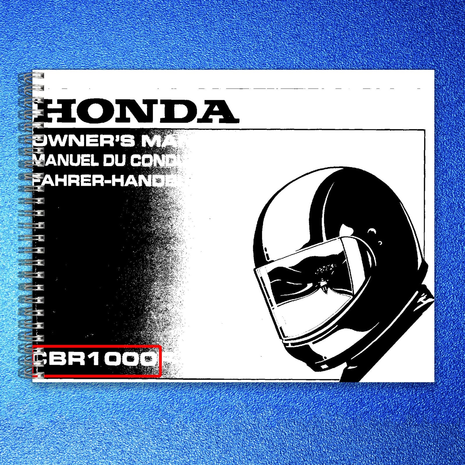 HONDA CBR1000F Motorcycle Owners Manual 1996 - BOUND - COVERS - XL FOLDOUT PAGES