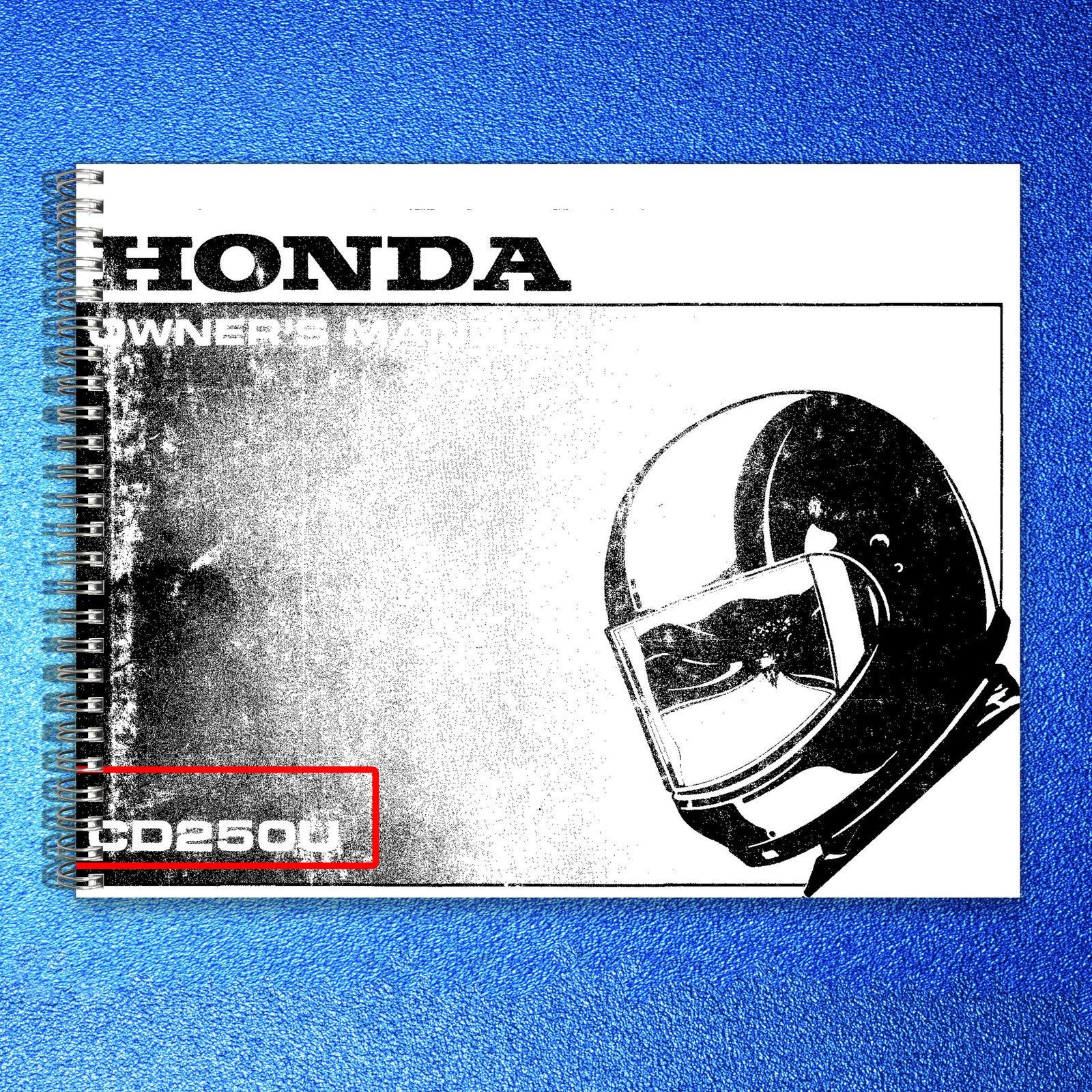 HONDA CD250U Owners Manual 1988 - BOUND - COVERS - XL FOLDOUT PAGES
