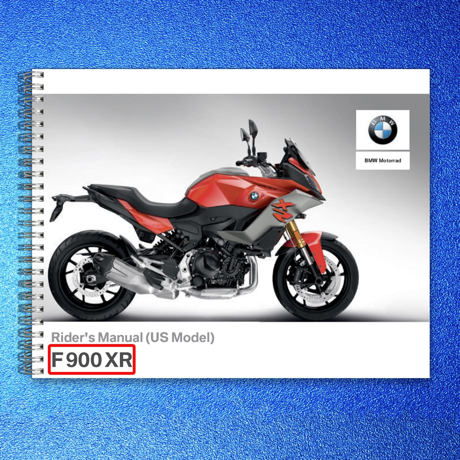 BMW F 900 XR Motorcycle Riders Manual 2020 - STEEL WIRE BOUND - TOUGH COVERS