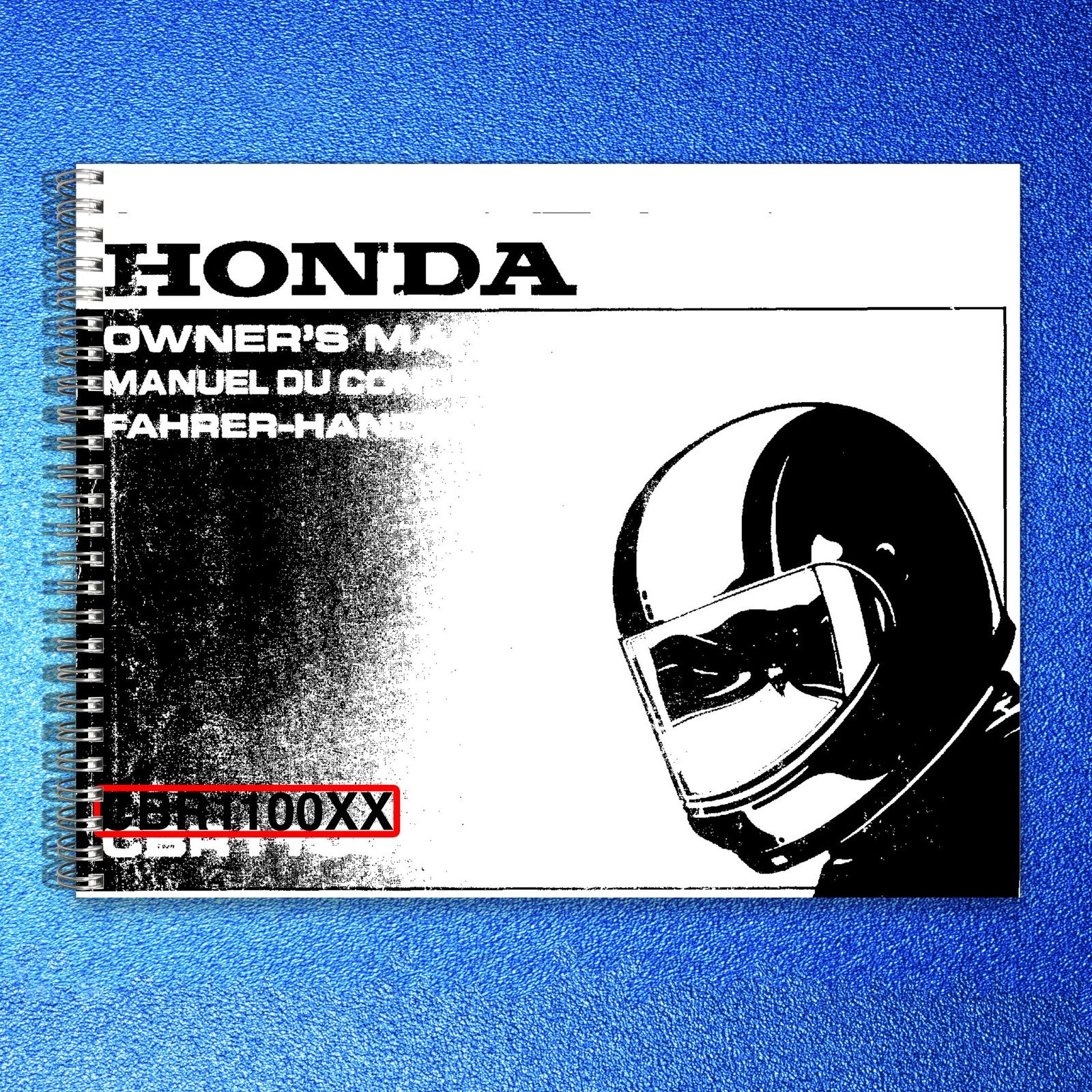 HONDA CBR1100XX Motorcycle Owners Manual 2000 - BOUND - COVERS - XL FOLDOUTS