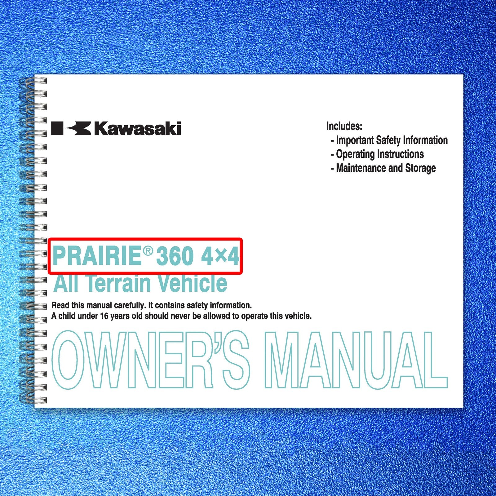 ARCTIC CAT Prairie 360 4x4 Owners Manual 2013 - STEEL WIRE BOUND - TOUGH COVERS