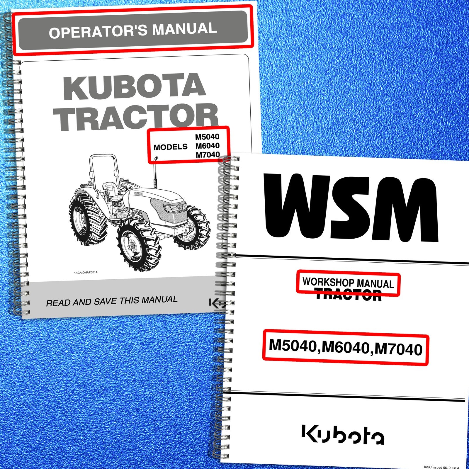 KUBOTA KUBOTA M5040 M6040 M7040 ROPS Tractor Op BUNDLE - WIRE BOUND - COVERS
