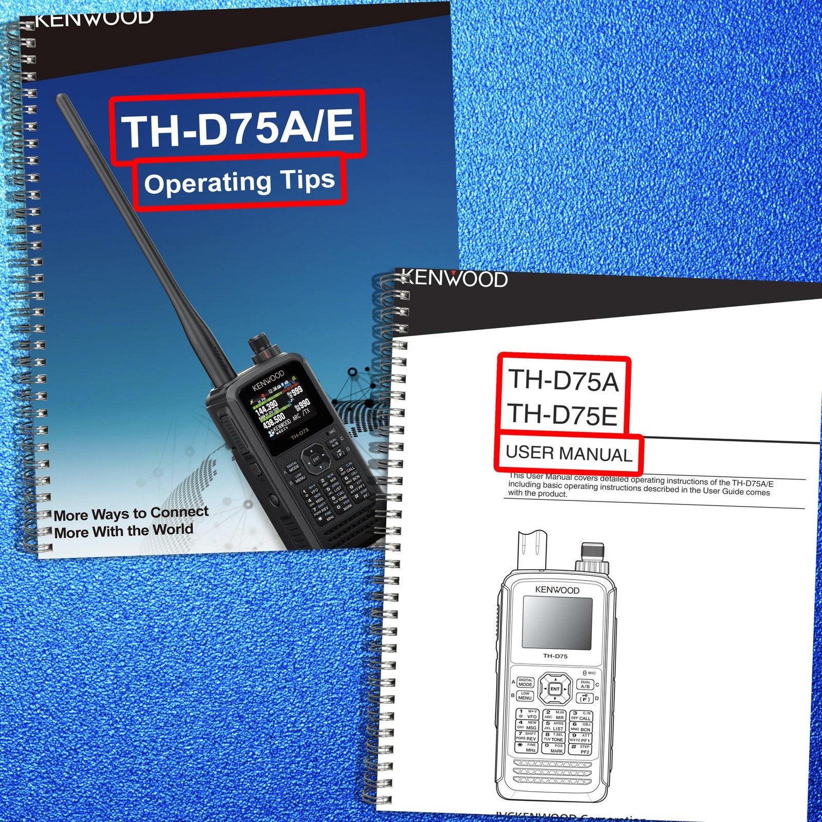 KENWOOD TH-D75A TH-D75E Operating Tips & User Manual BUNDLE - WIRE BOUND