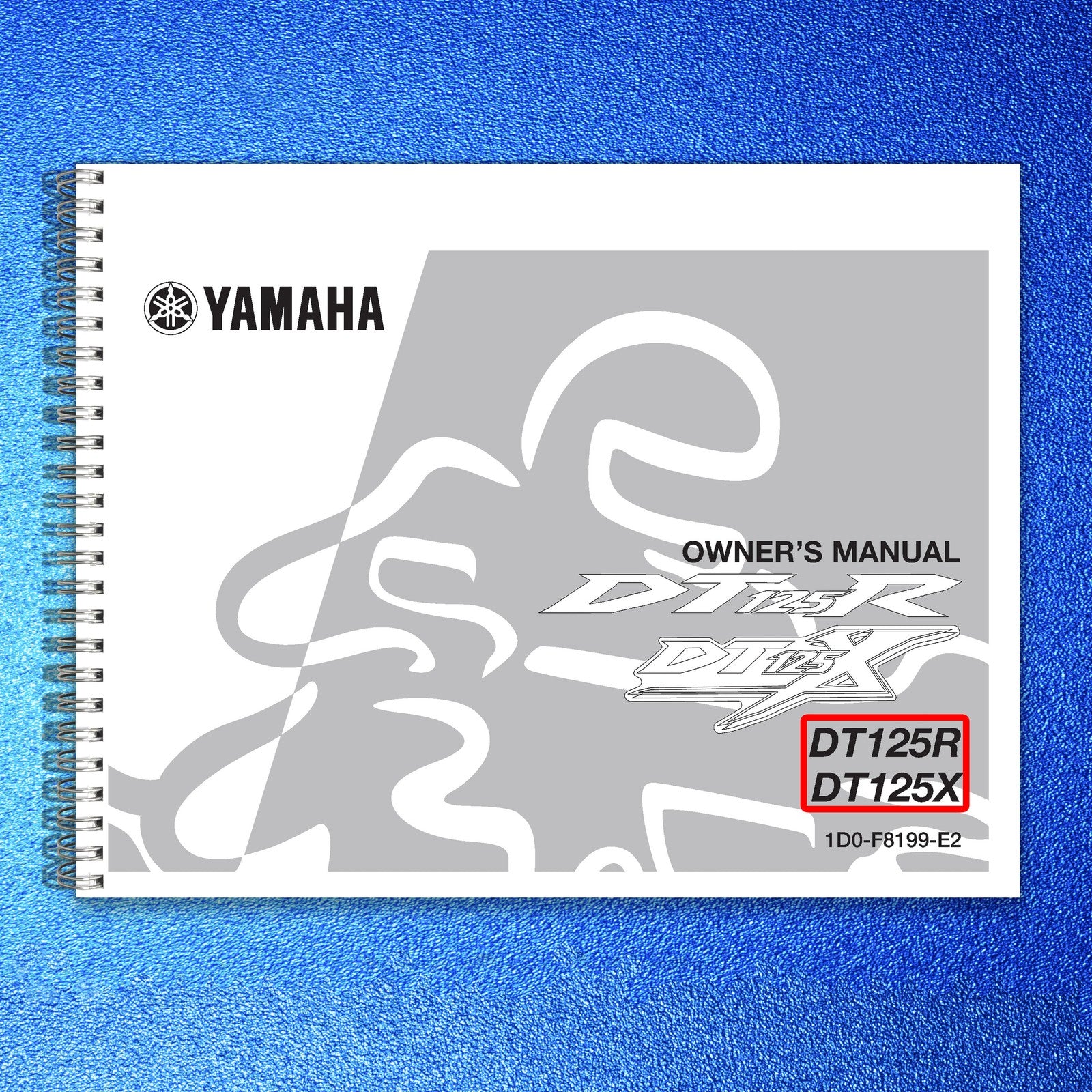 YAMAHA DT125R DT125X Owners Manual - STEEL WIRE BOUND - PROTECTIVE COVERS