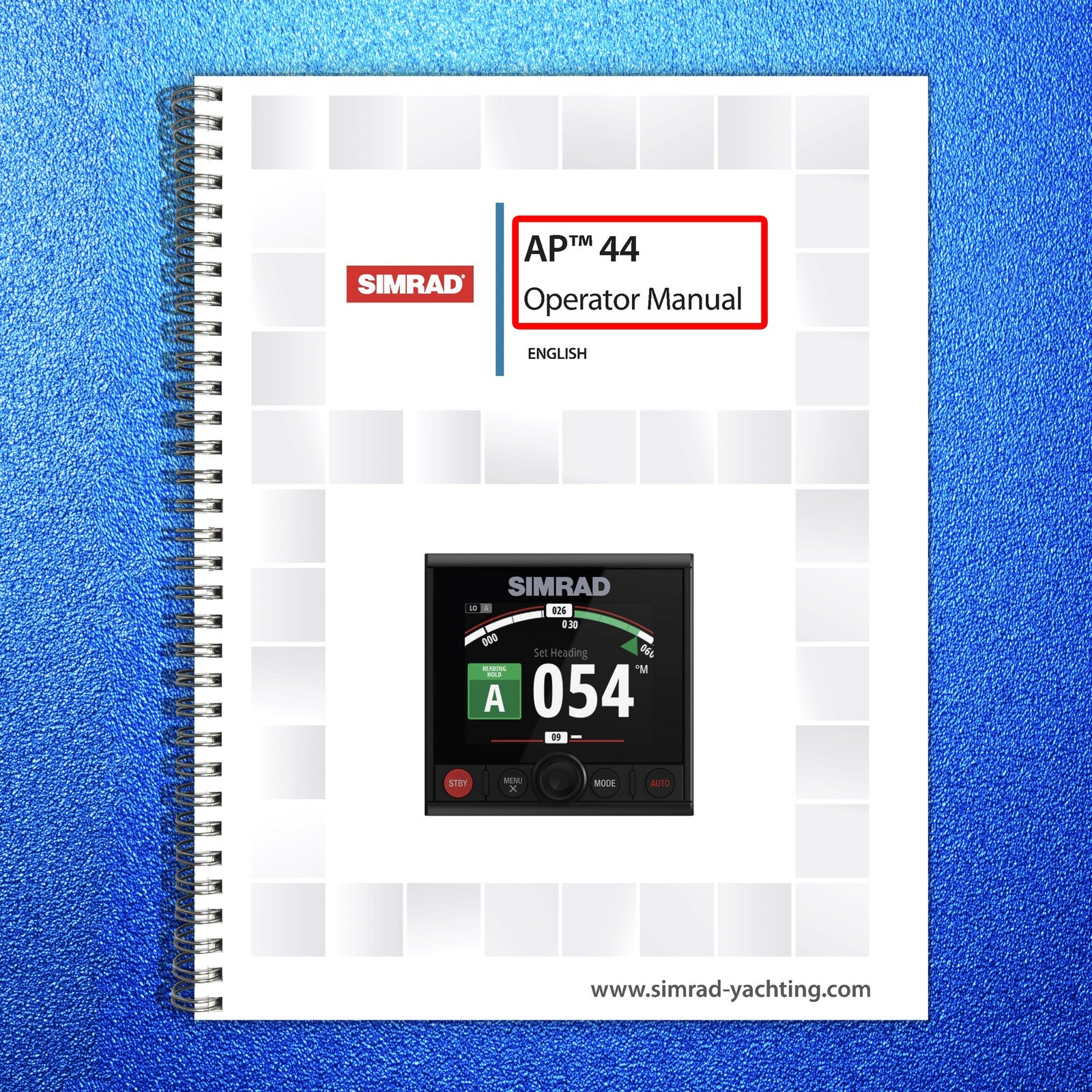 SIMRAD AP44 OPERATORS MANUAL - STEEL WIRE BOUND - PROTECTIVE COVERS