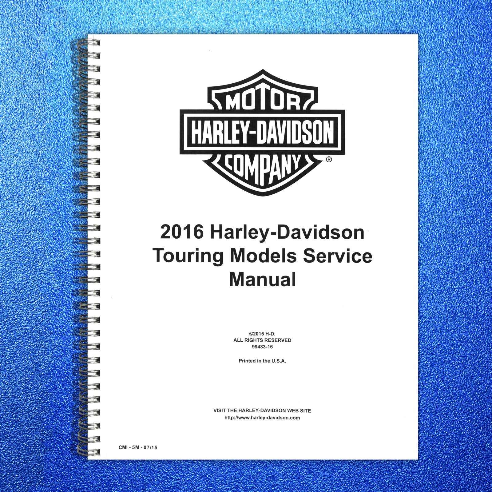HARLEY-DAVIDSON 2016-2018 Touring Service Manual - BOUND - COVERS - XL FOLDOUTS