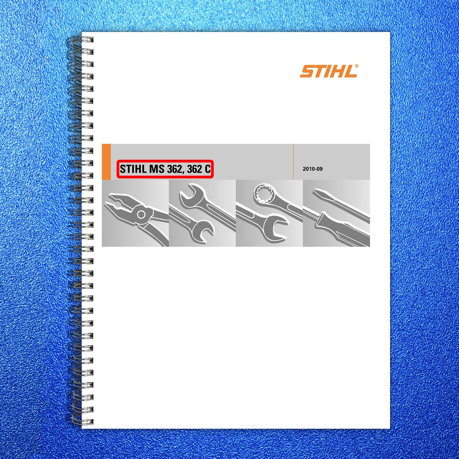 STIHL MS 362 MS 362 C Chainsaw Service Manual 2010 - WIRE BOUND - TOUGH COVERS