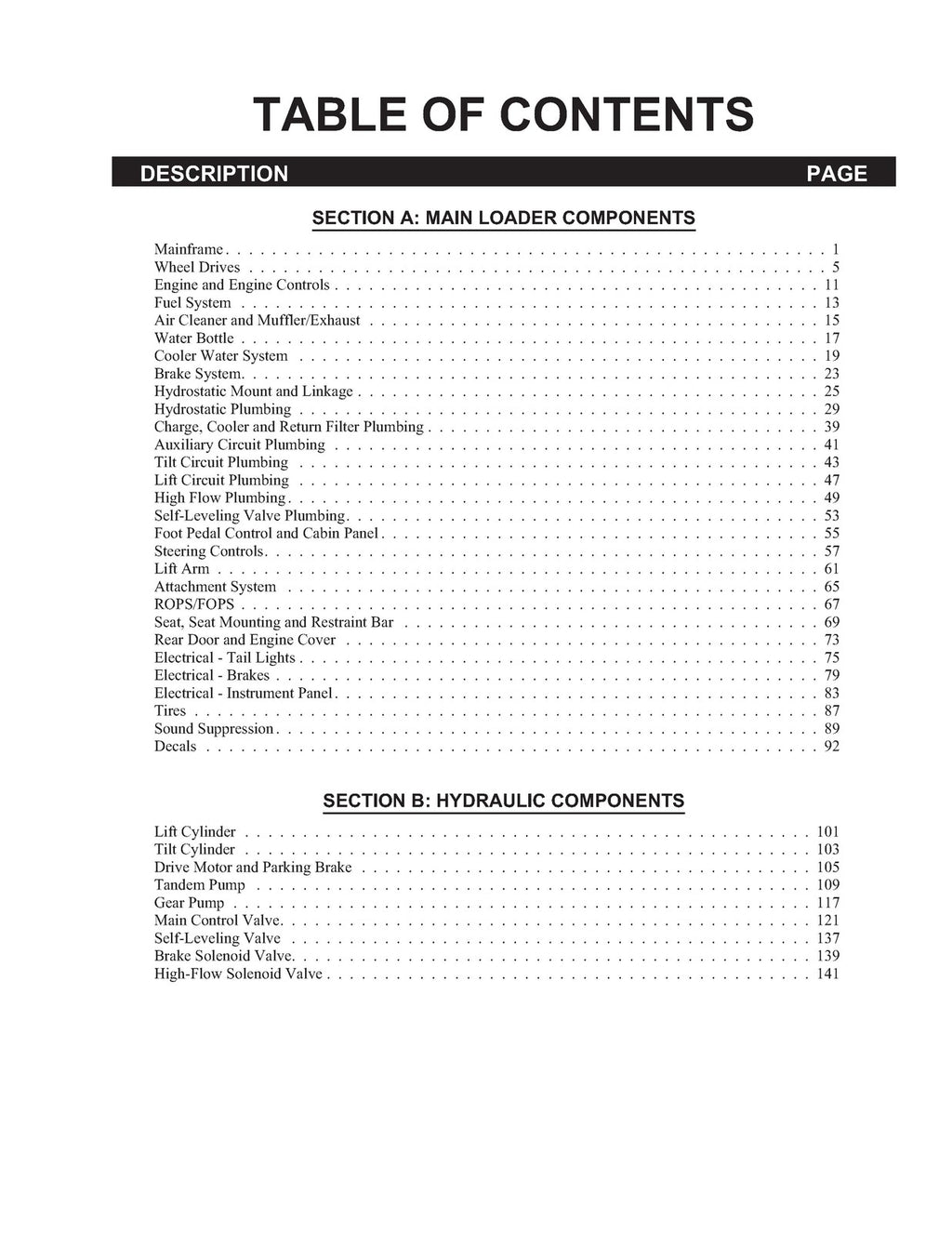 MUSTANG 2044 2054 SKID STEER PARTS MANUAL - WIRE BOUND - TOUGH COVERS