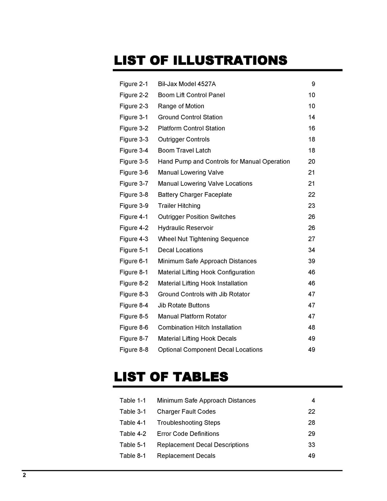 BIL-JAX 4527A Boom Personnel Lift Operators Manual 2006 - WIRE BOUND - COVERS