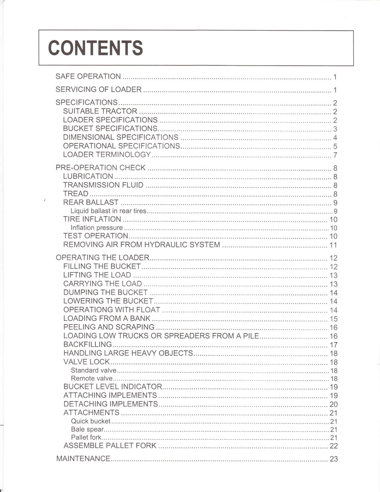 KUBOTA LA513 LA723 LA853 Front Loader Operators Manual - WIRE BOUND - COVERS