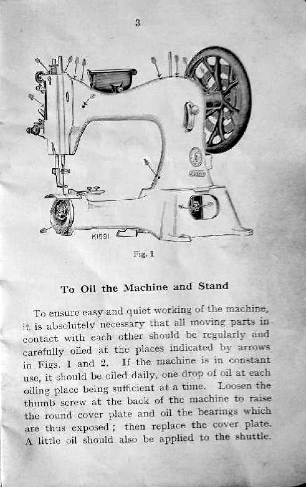 SINGER 45K Cylinder Bed Sewing Machine Instructions Manual - WIRE BOUND - COVERS