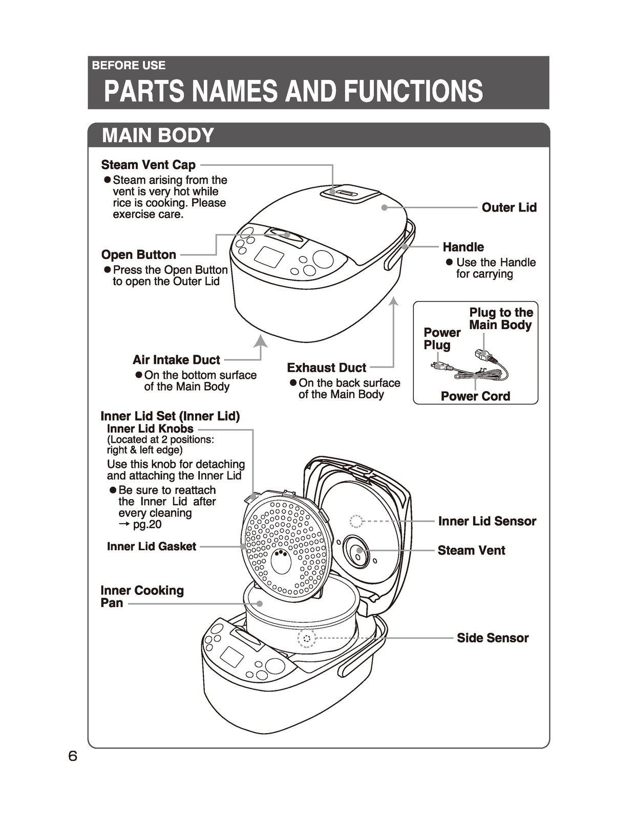 ZOJIRUSHI NP-KAC10 18 Induction Heating Rice Operating Instructions Manual