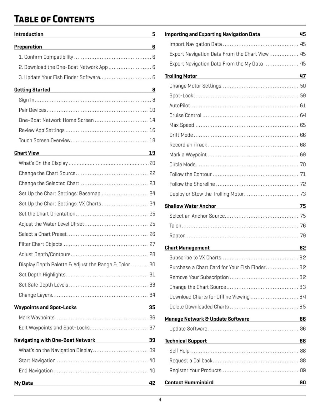 MINN KOTA HUMMINBIRD One-Boat Network App Operators Guide - WIRE BOUND - COVERS