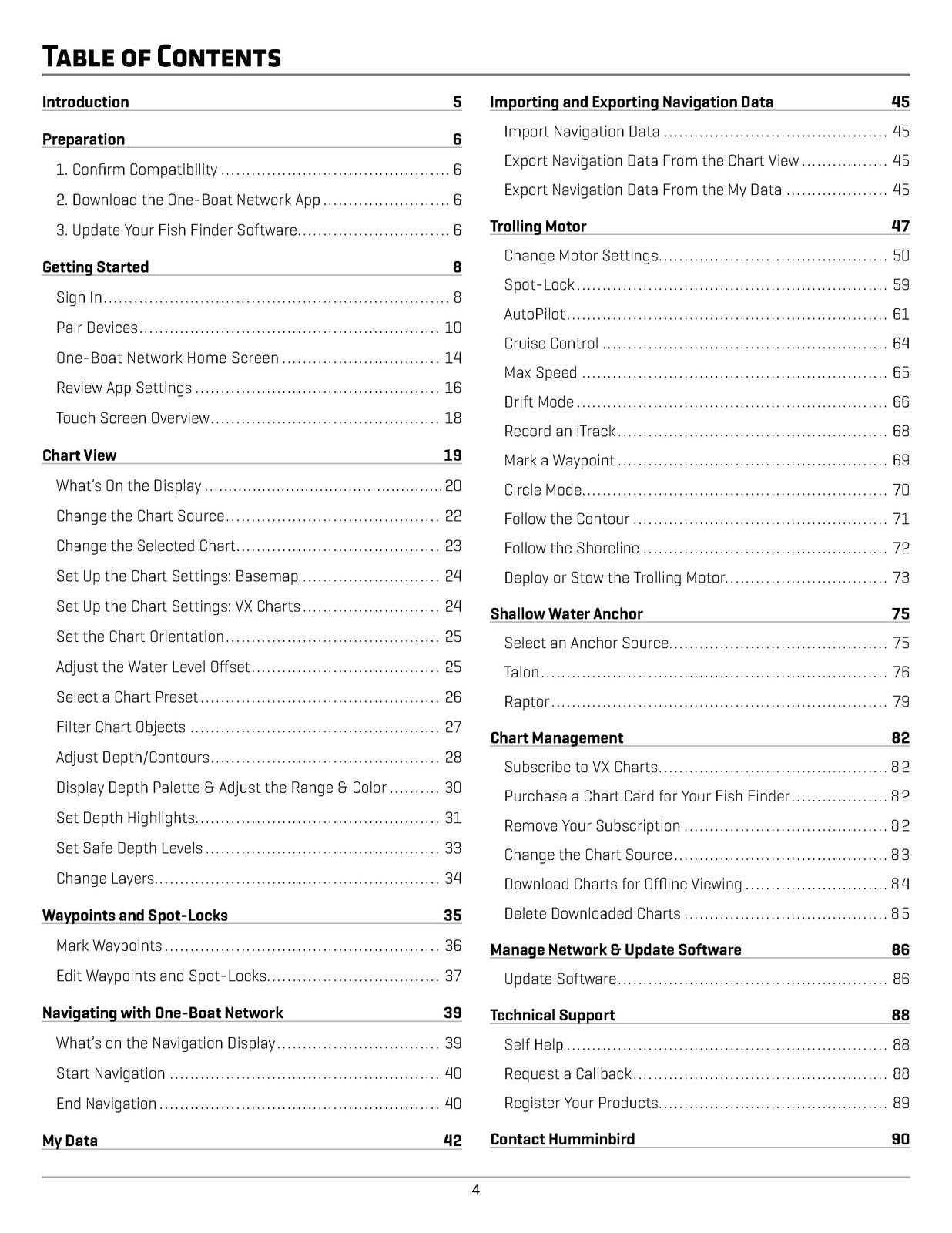 MINN KOTA HUMMINBIRD One-Boat Network App Operators Guide - WIRE BOUND - COVERS