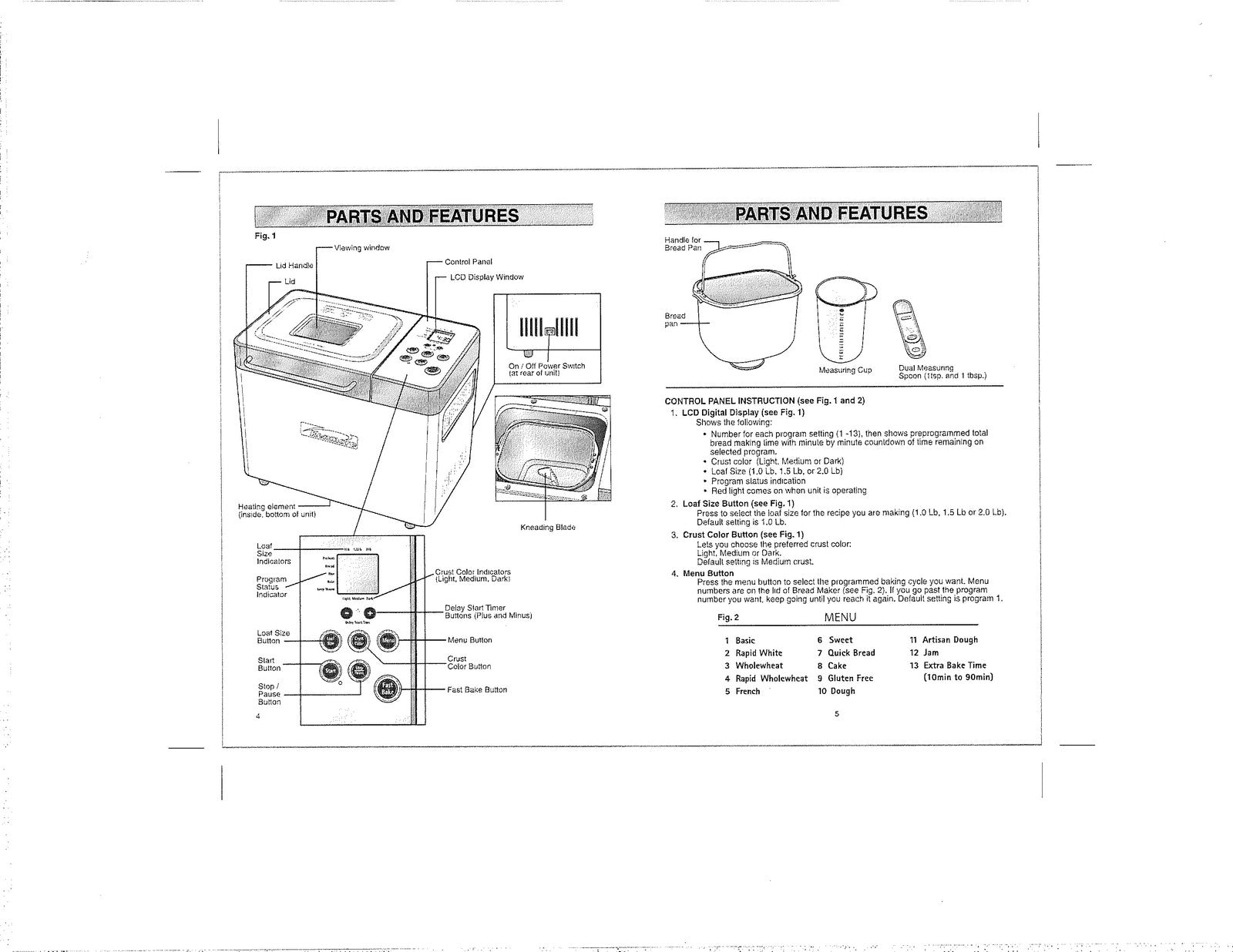 KENMORE 10012934 Bread Maker Use And Care Manual - WIRE BOUND - TOUGH COVERS