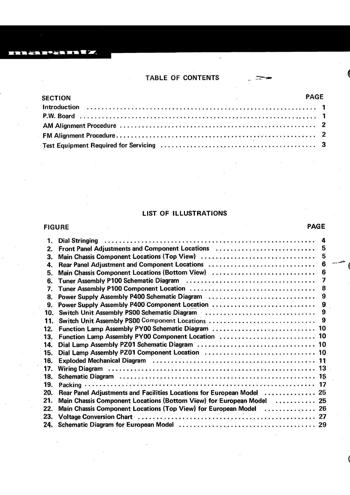 MARANTZ Model 104 AM FM Stereophonic Tuner Service Manual - WIRE BOUND - COVERS
