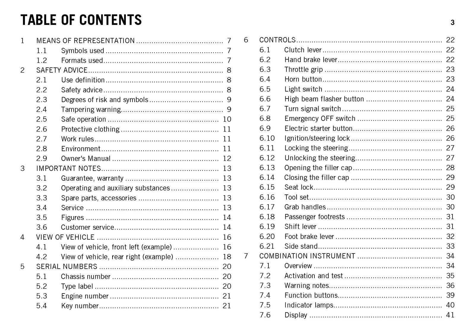 KTM RC 390 Owners Manual 2016 CO - STEEL WIRE BOUND - PROTECTIVE COVERS