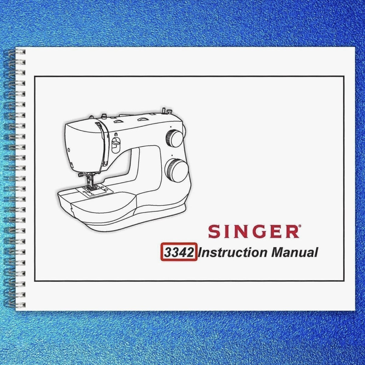 SINGER 3342 M2100 M2105 Sewing Machine Operators Manual BUNDLE - WIRE BOUND